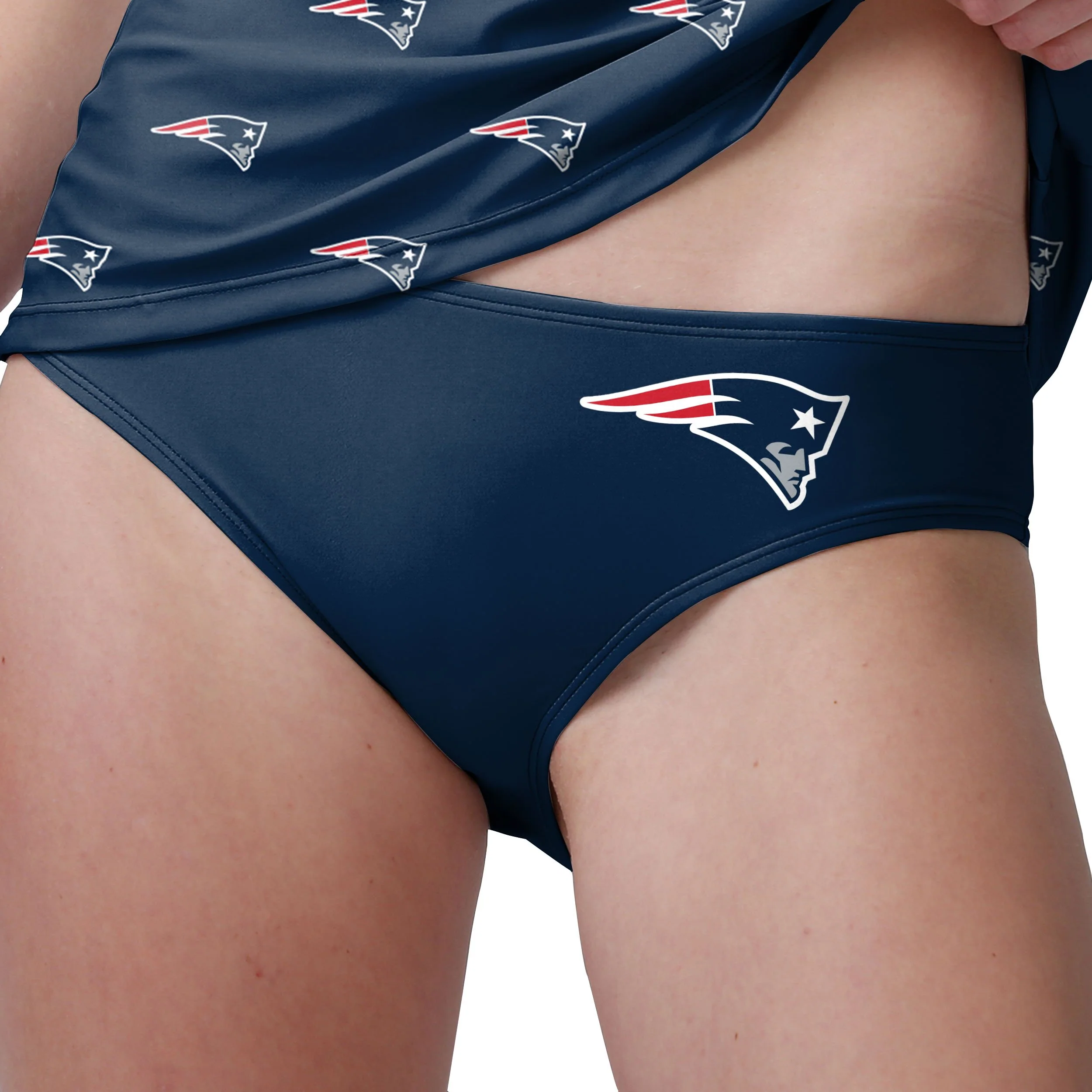 New England Patriots NFL Womens Mini Logo Bikini Bottom - Image 3