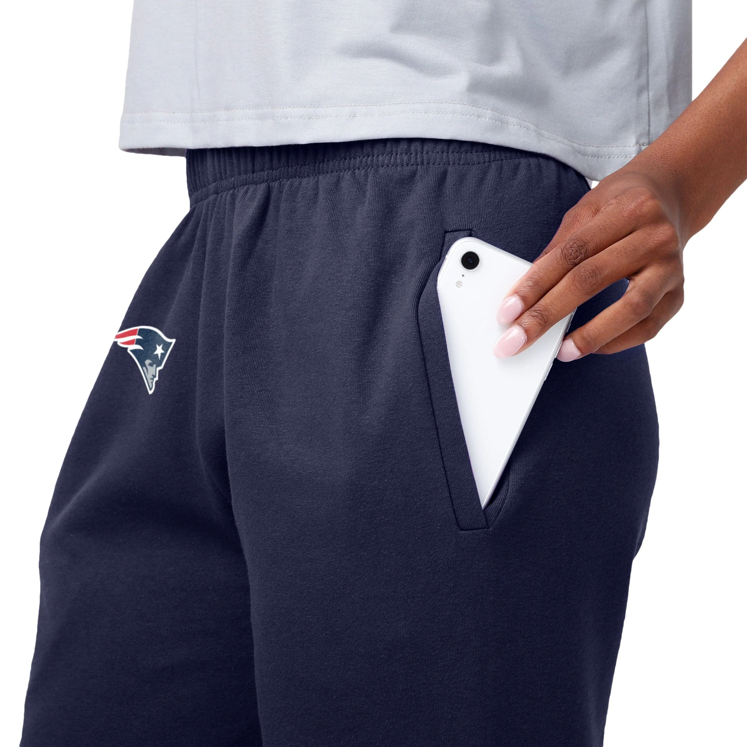 New England Patriots NFL Womens Script Wordmark Team Color Sweatpants - Image 3