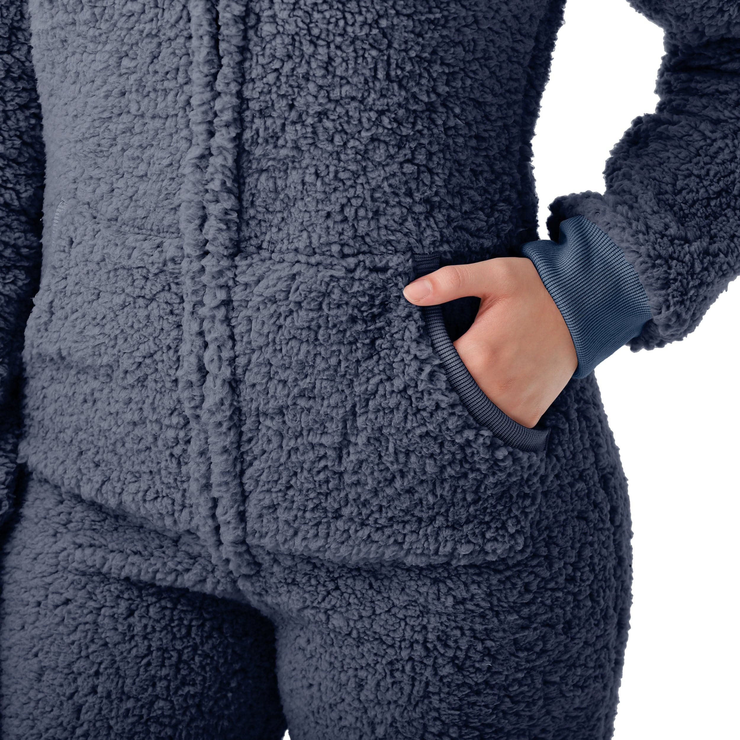 New England Patriots NFL Womens Sherpa One Piece Pajamas - Image 4