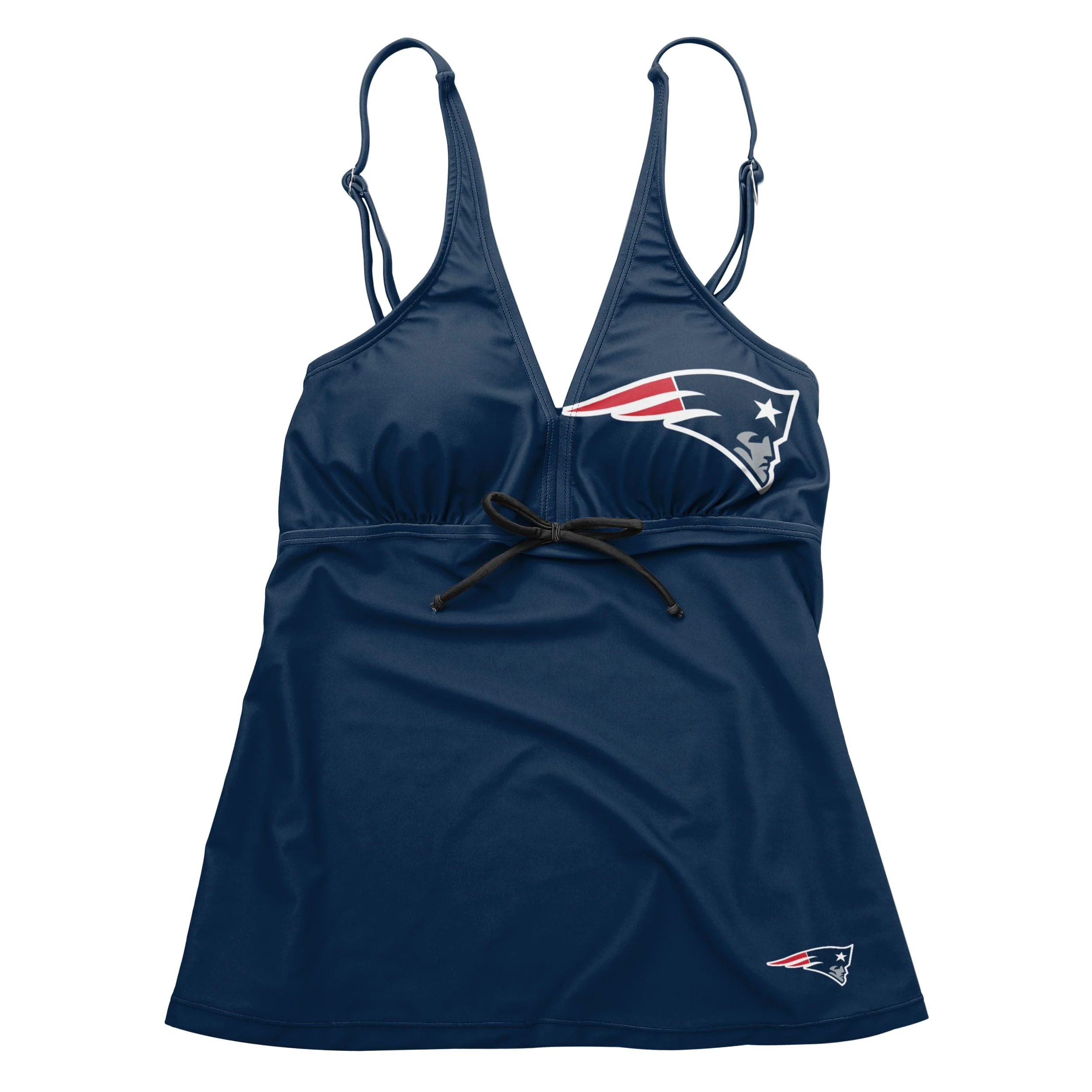 New England Patriots NFL Womens Summertime Solid Tankini - Image 2