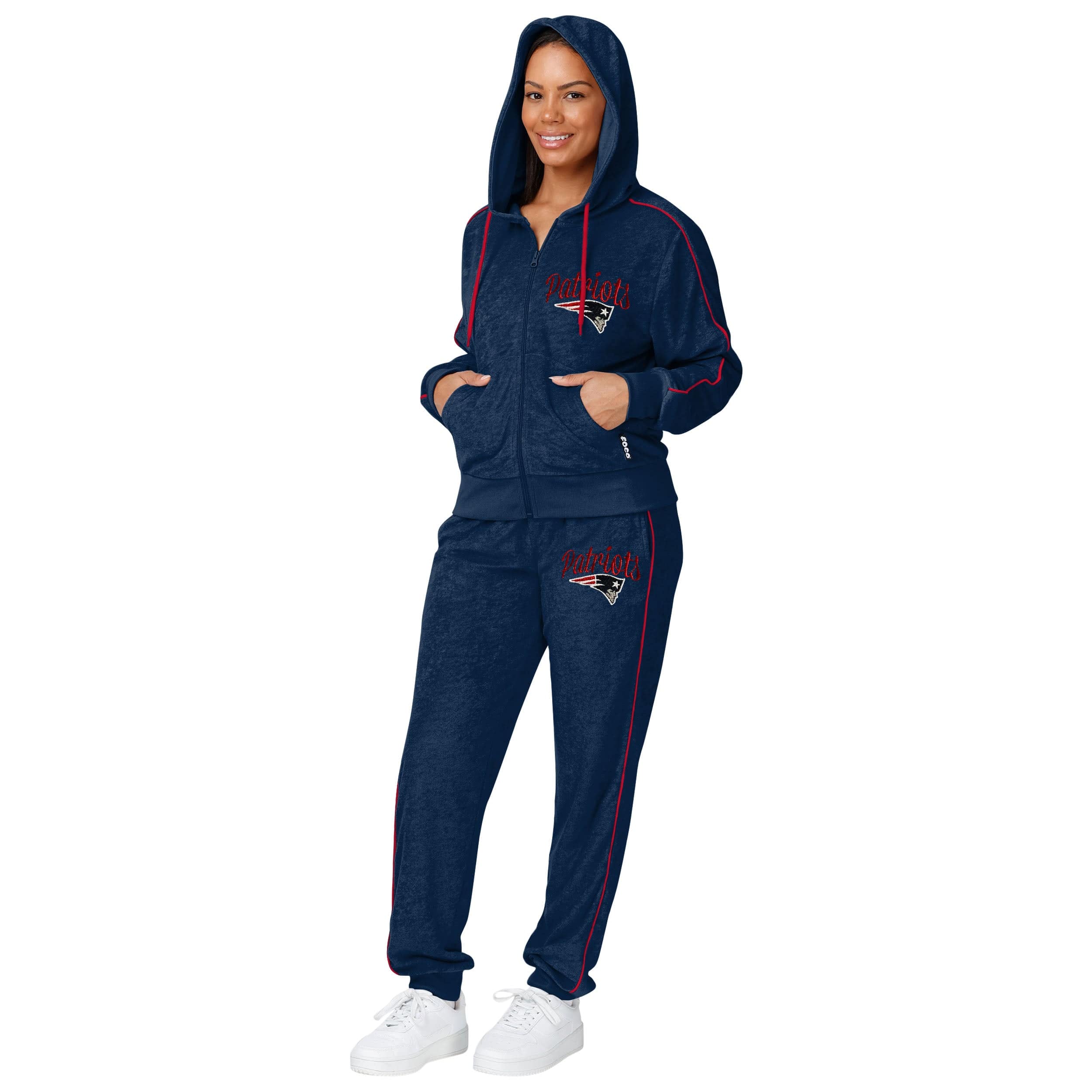 New England Patriots NFL Womens Terry Knit Joggers - Image 5