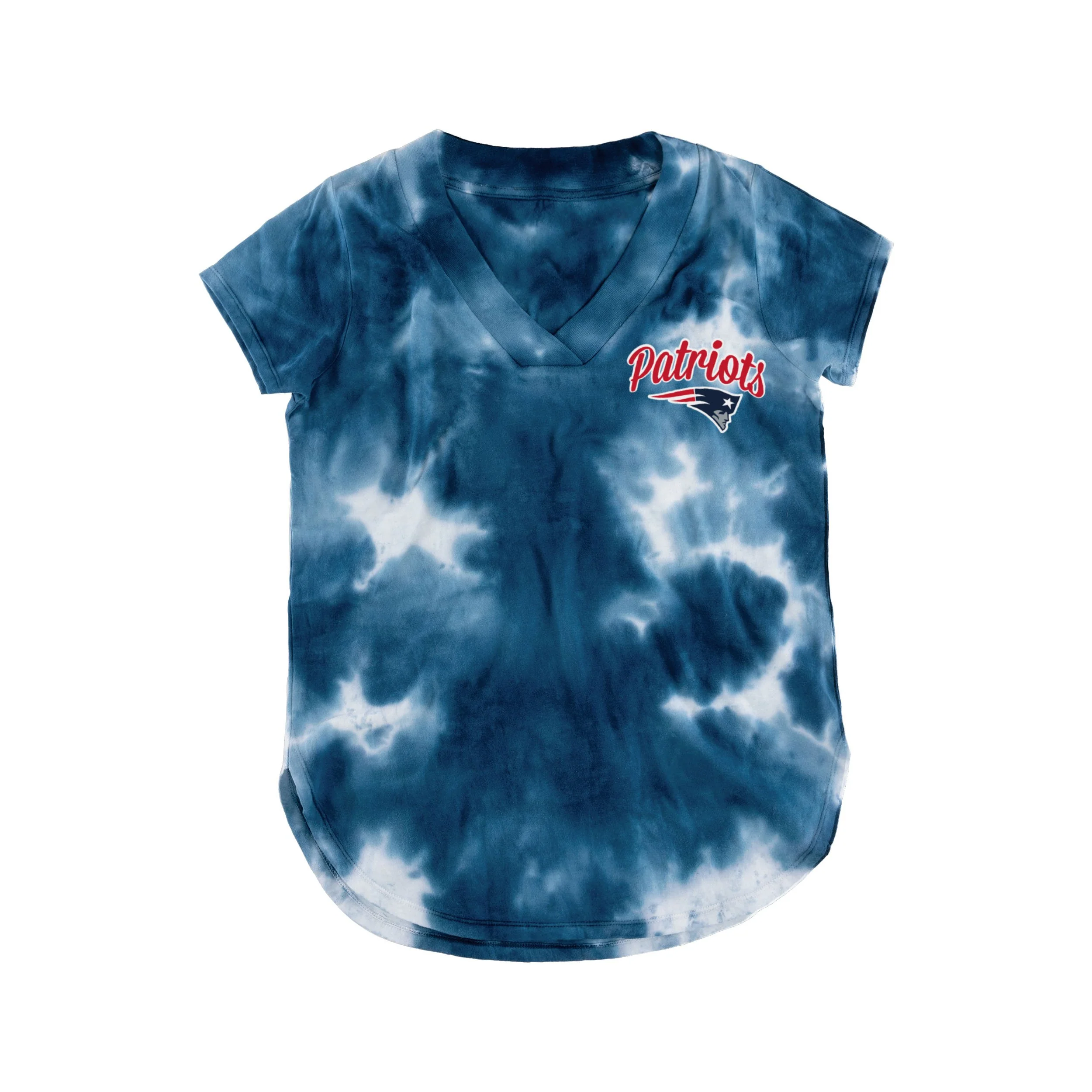 New England Patriots NFL Womens Tie-Dye Rush Oversized T-Shirt - Image 3