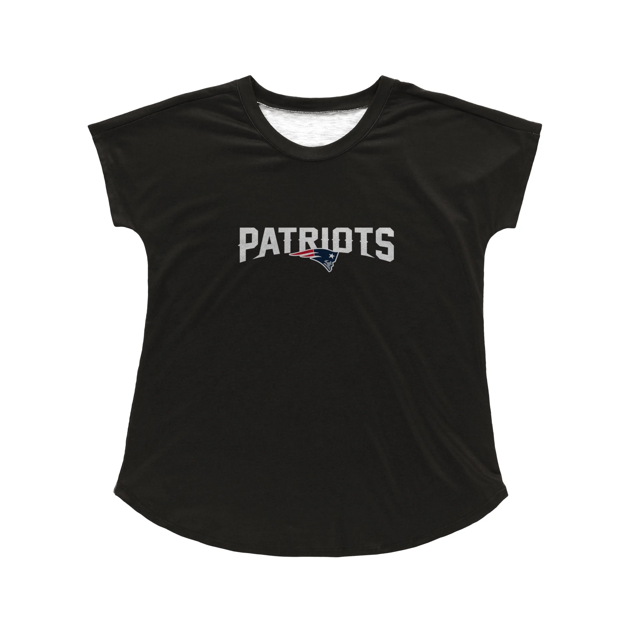 New England Patriots NFL Womens Wordmark Black Tunic Top - Image 3