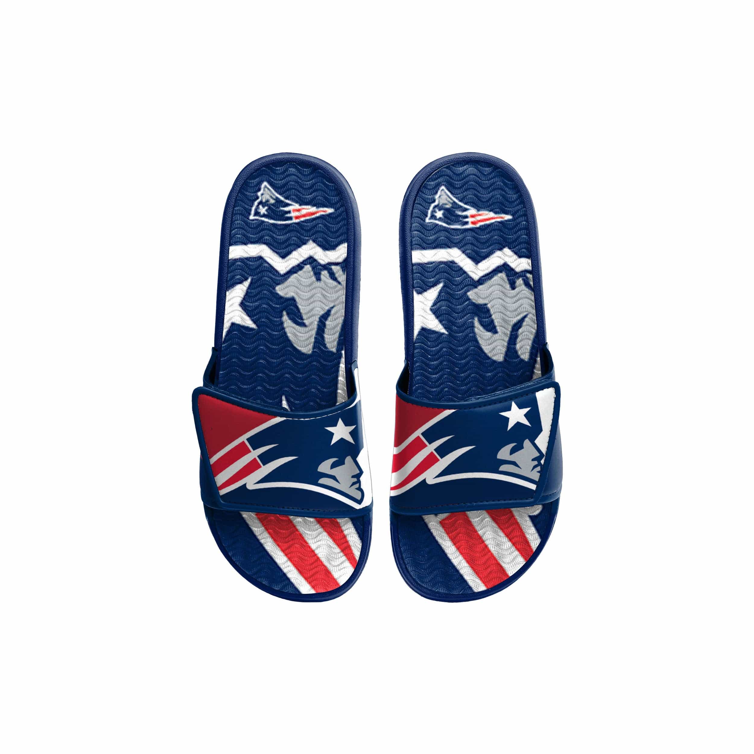 New England Patriots NFL Youth Colorblock Big Logo Gel Slide - Image 2