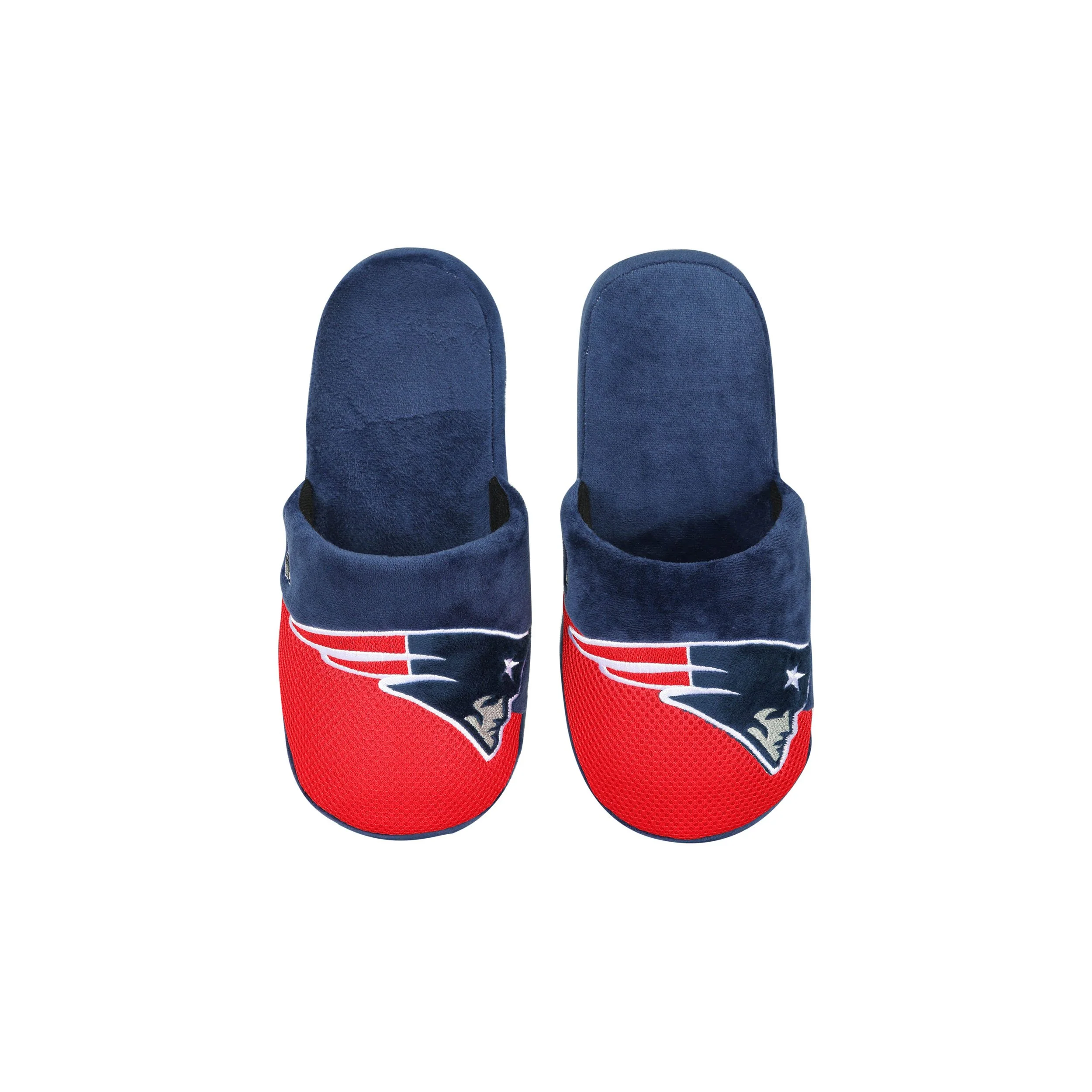 New England Patriots NFL Youth Logo Staycation Slippers - Image 4