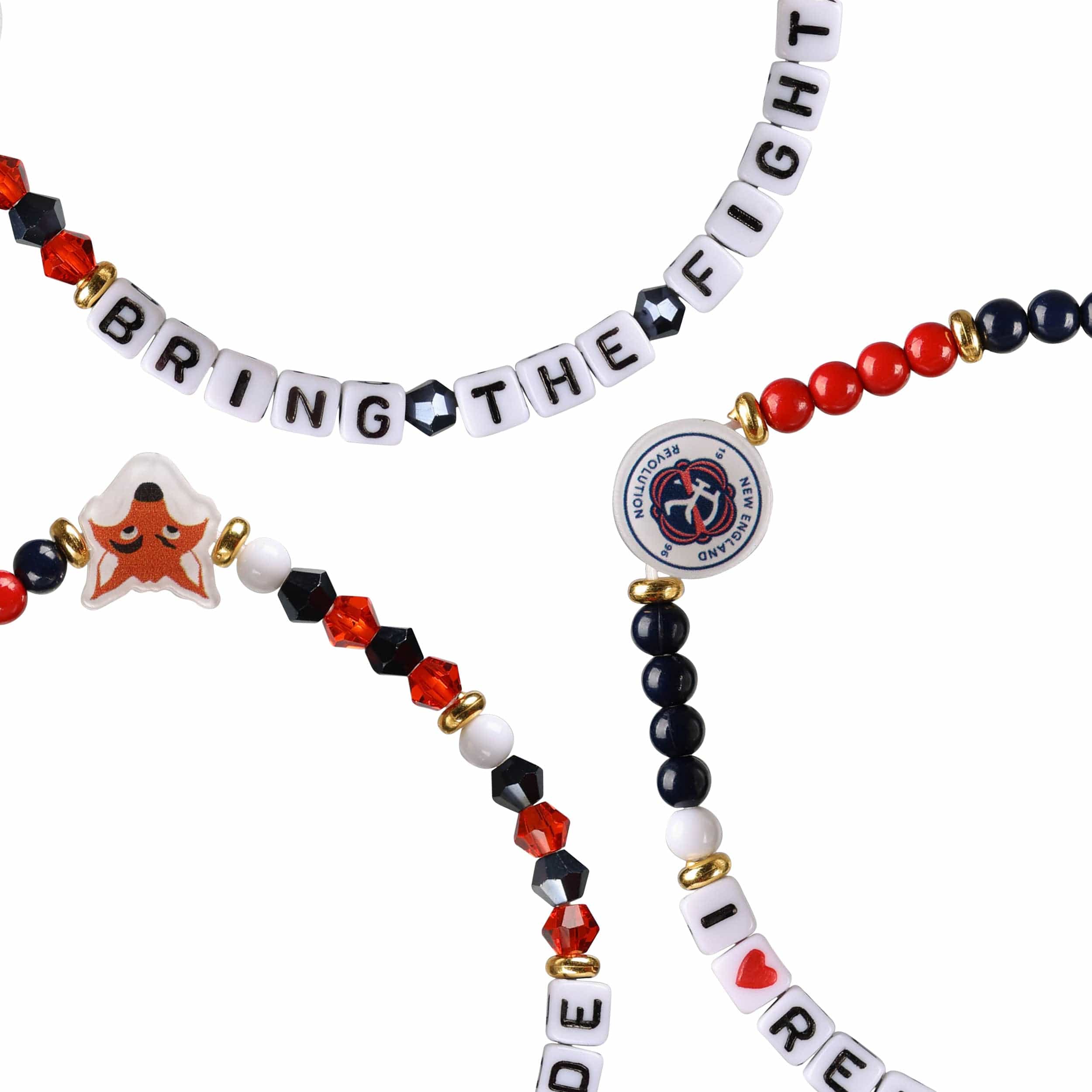 New England Revolution MLS 3 Pack Friendship Bracelet - Image 2