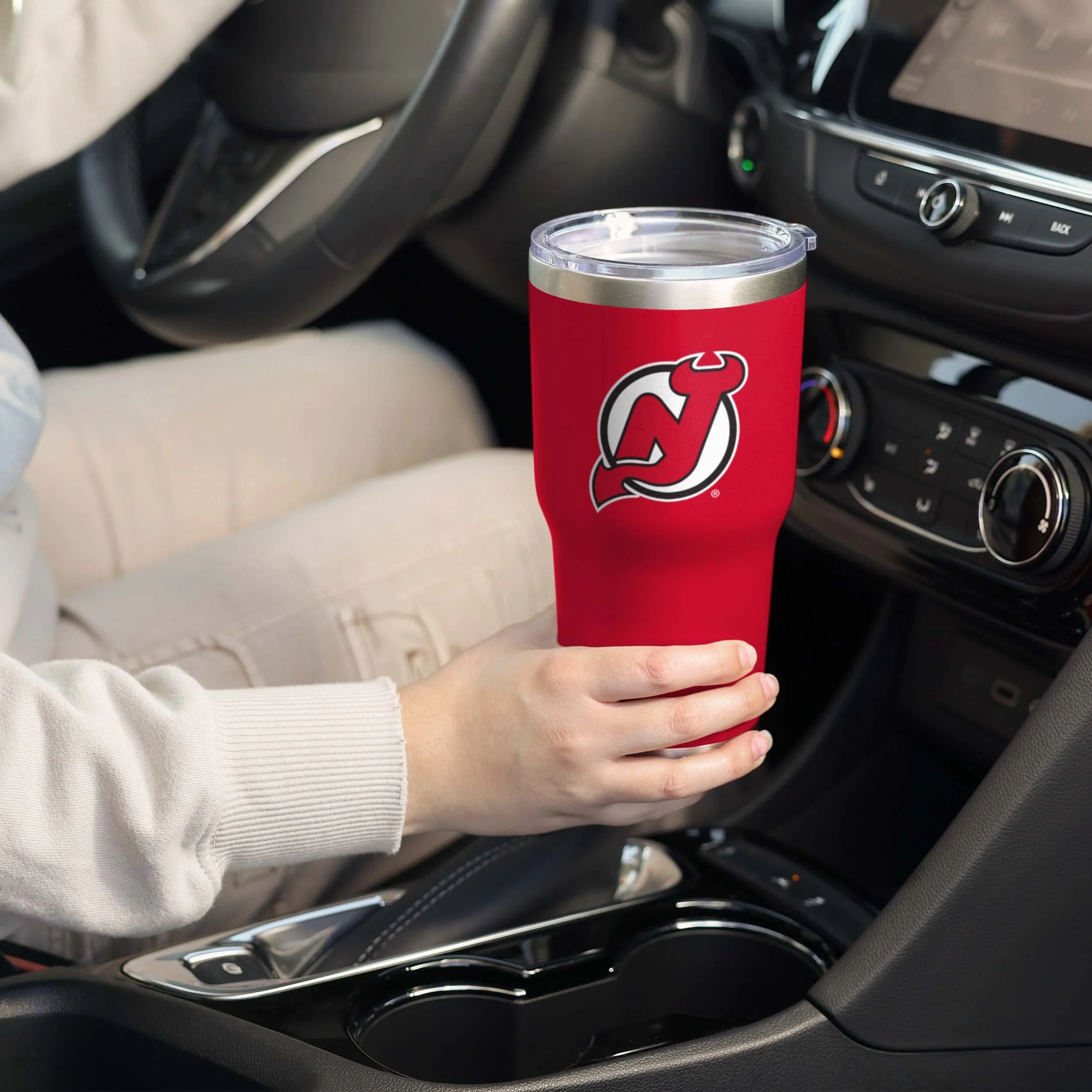 New Jersey Devils NHL Team Logo 30 oz Tumbler - Image 2