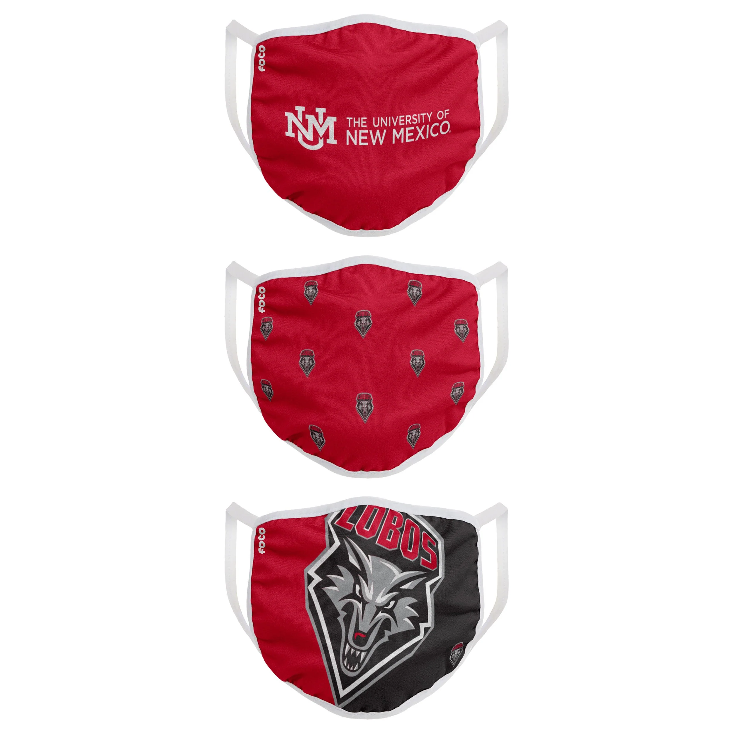 New Mexico Lobos NCAA 3 Pack Face Cover - Image 2