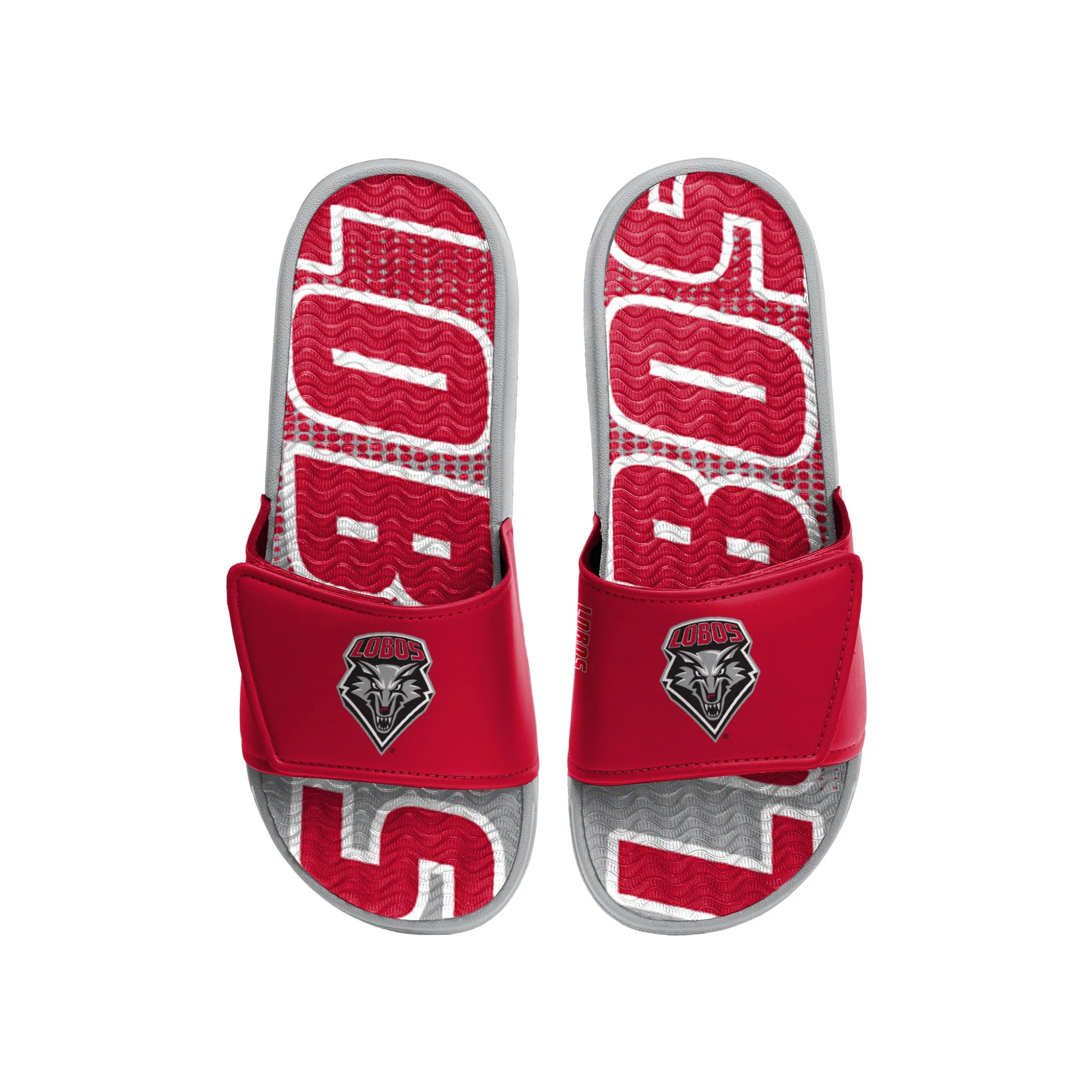 New Mexico Lobos NCAA Mens Gradient Wordmark Gel Slide - Image 2