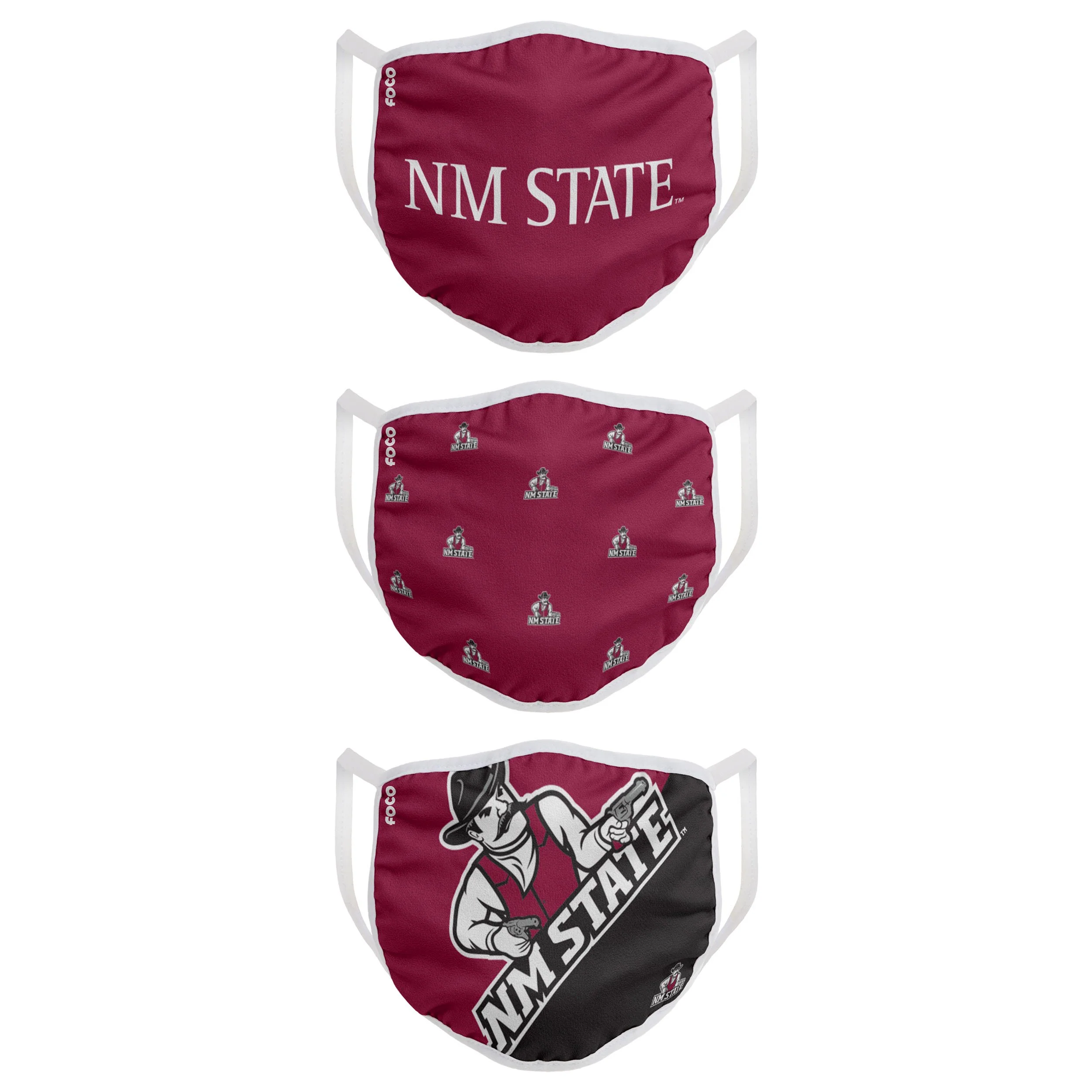New Mexico State Aggies NCAA 3 Pack Face Cover - Image 2