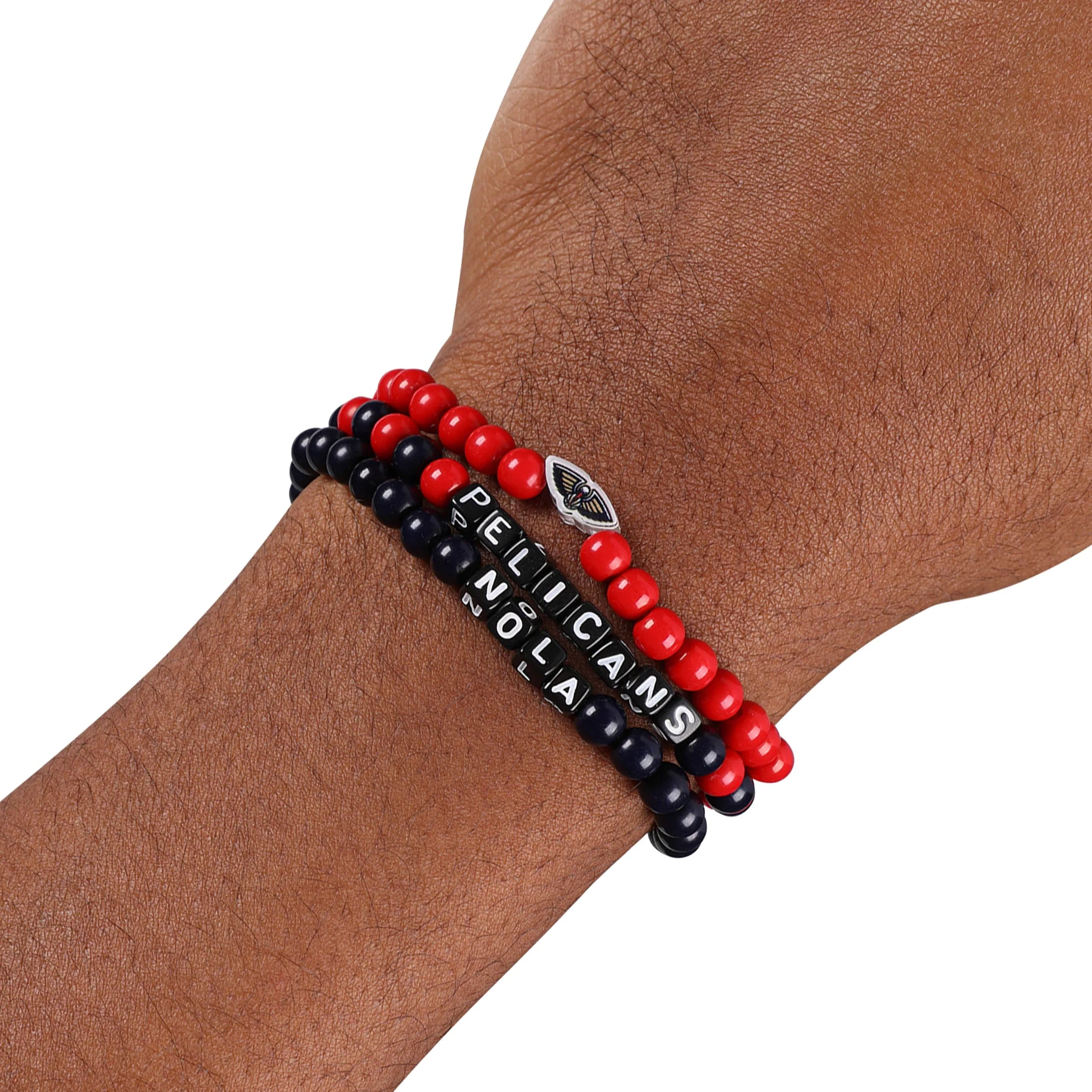 New Orleans Pelicans NBA 3 Pack Beaded Friendship Bracelet - Image 4