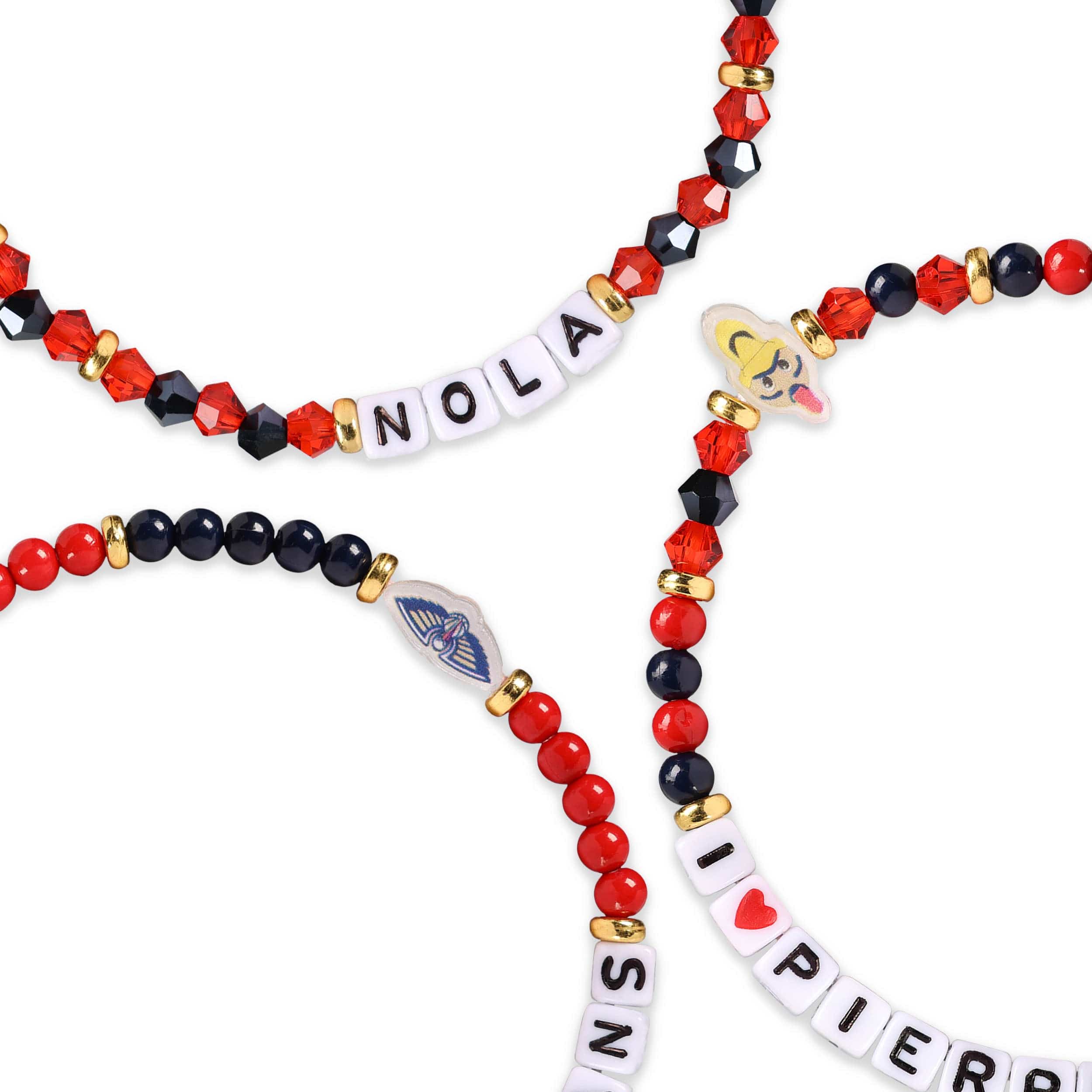 New Orleans Pelicans NBA 3 Pack Friendship Bracelet - Image 2
