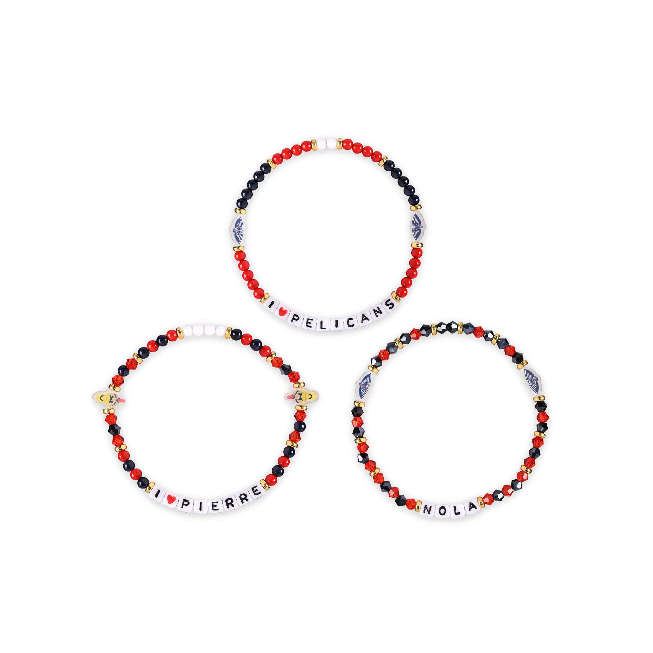 New Orleans Pelicans NBA 3 Pack Friendship Bracelet - Image 3