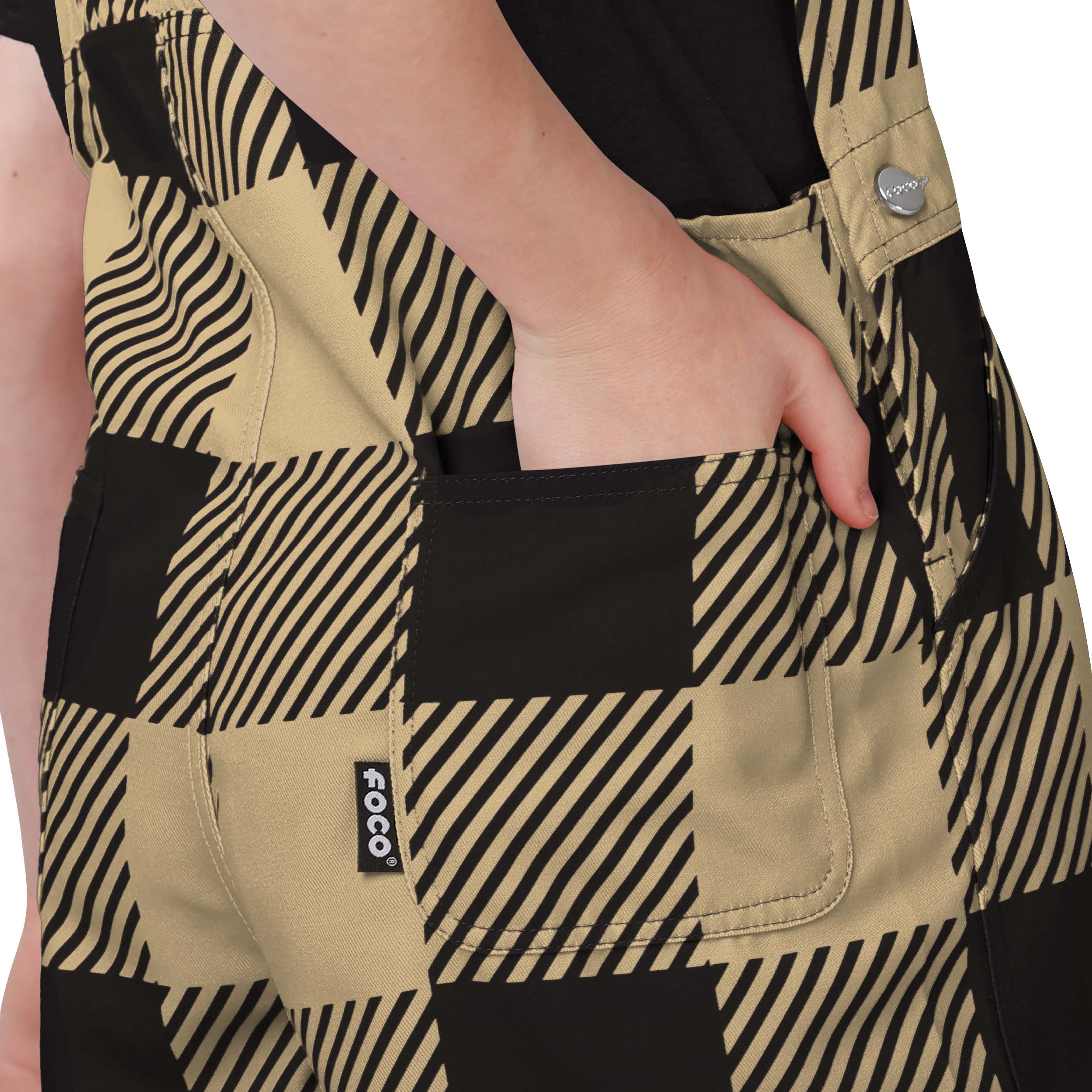 New Orleans Saints NFL Youth Plaid Bib Overalls - Image 6