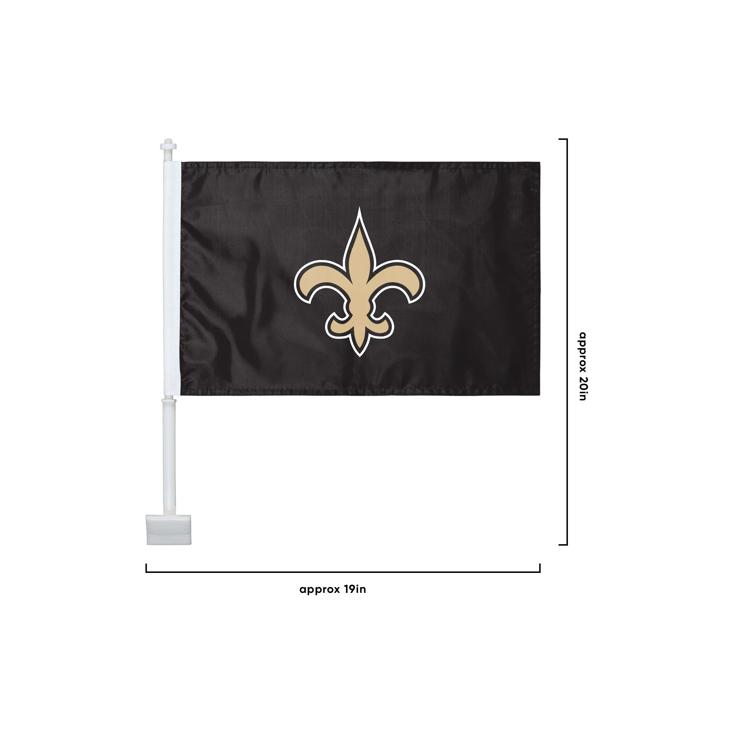 New Orleans Saints NFL 2 Pack Solid Car Flag - Image 3