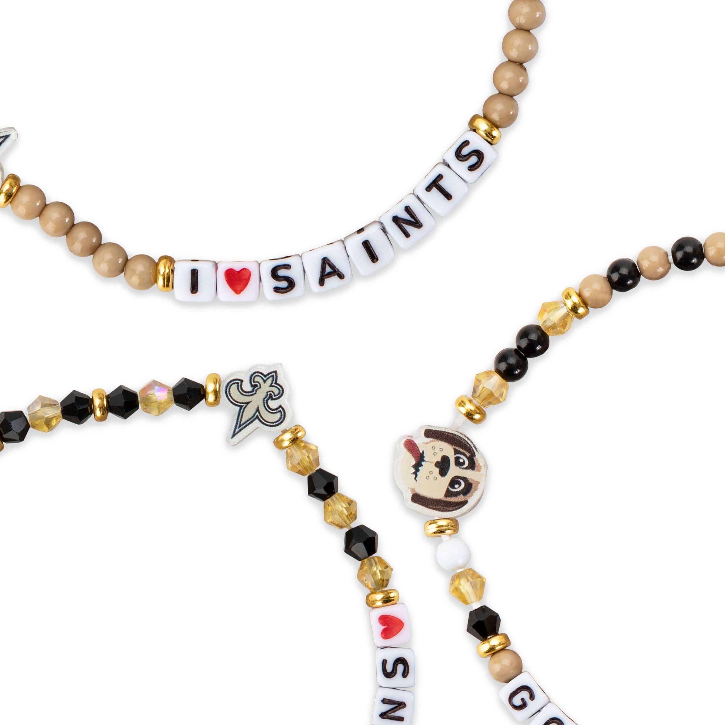 New Orleans Saints NFL 3 Pack Friendship Bracelet - Image 2