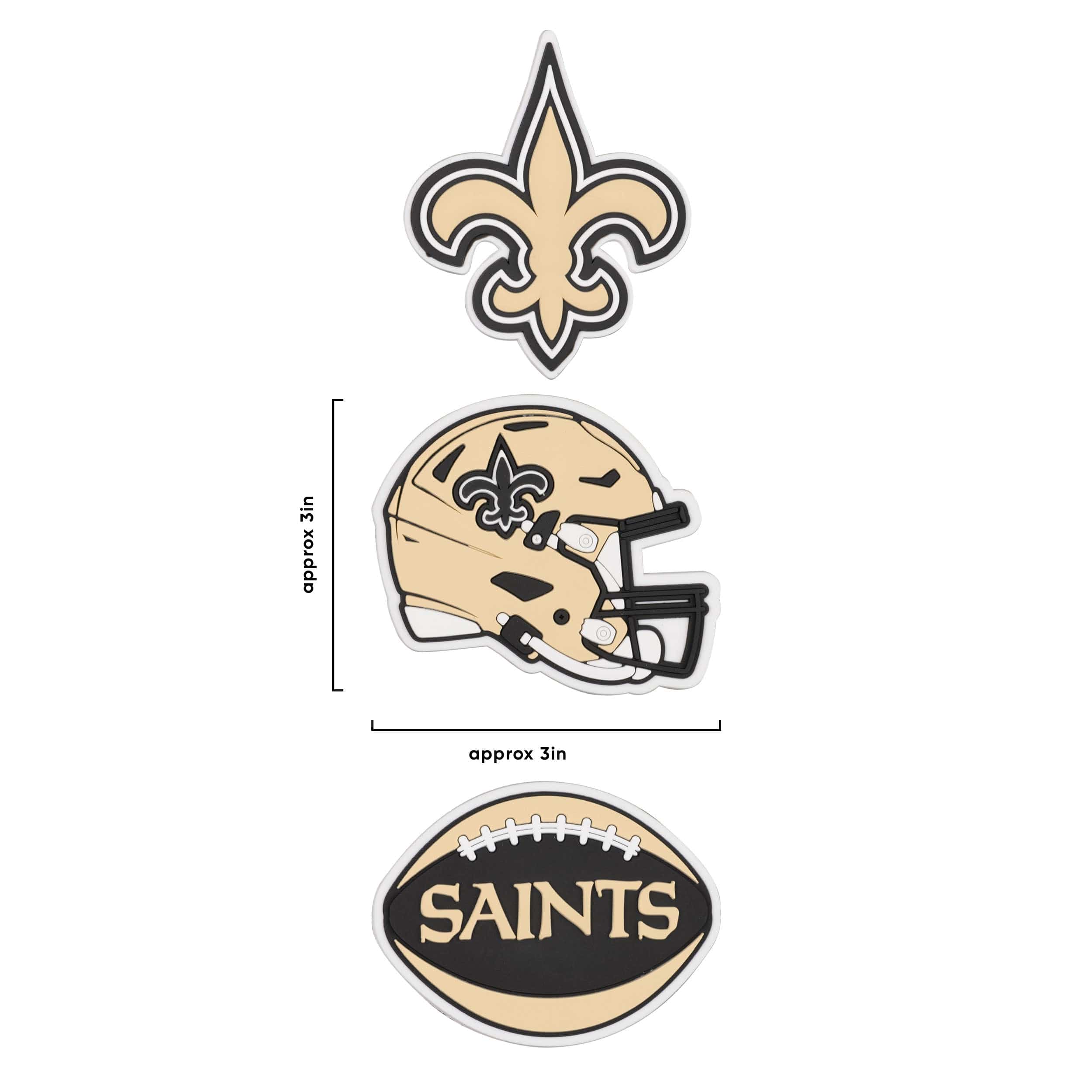New Orleans Saints NFL 3 Pack Tailgate Tote Charms - Image 4