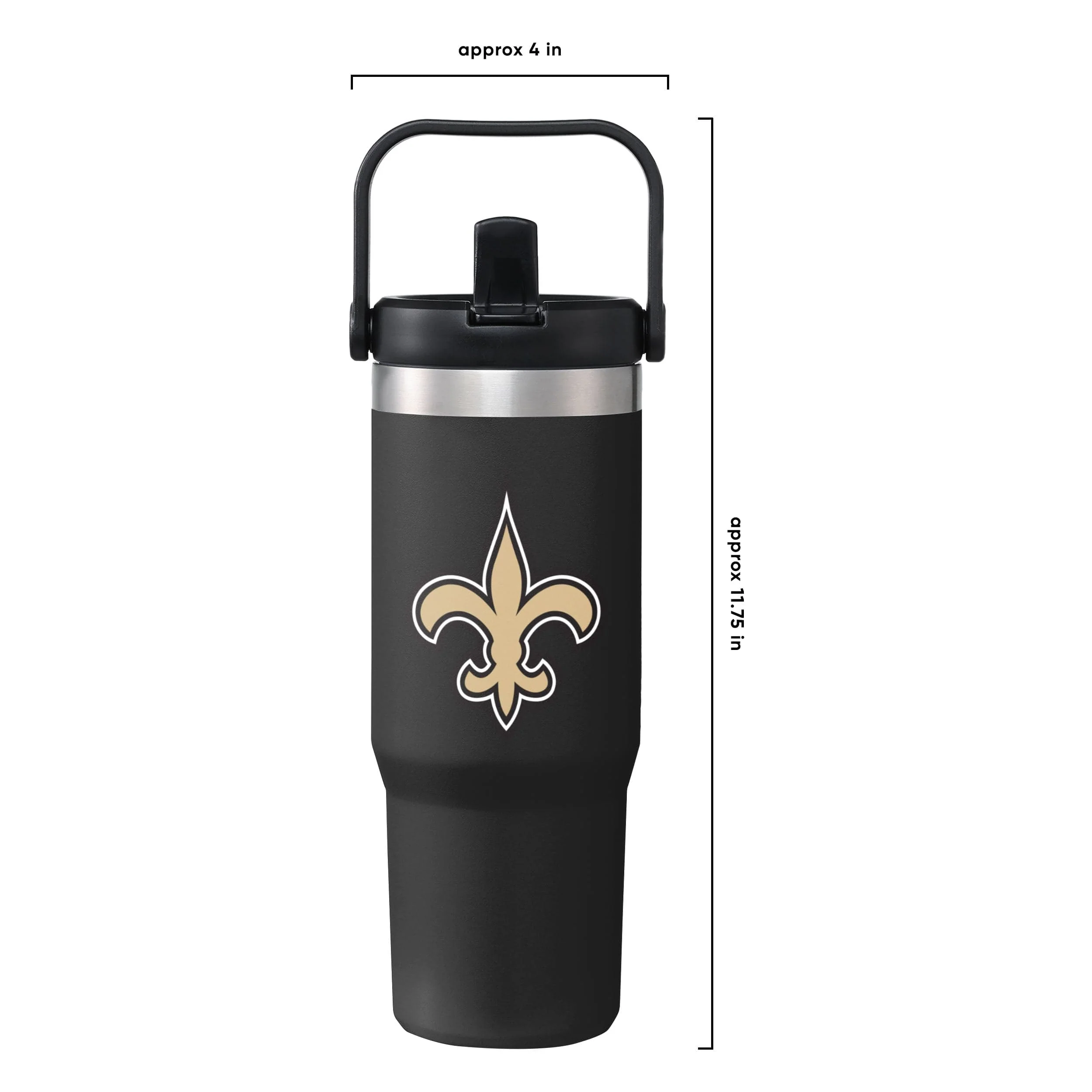 New Orleans Saints NFL 30 oz Straw Tumbler - Image 5