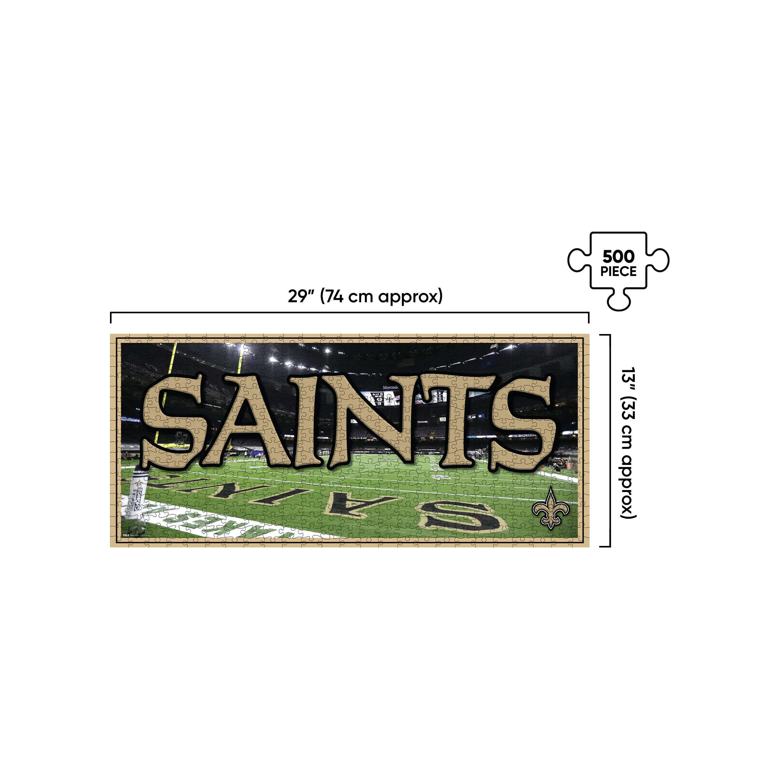 New Orleans Saints NFL 500 Piece Stadiumscape Jigsaw Puzzle PZLZ - Mercedes-Benz Superdome - Image 2