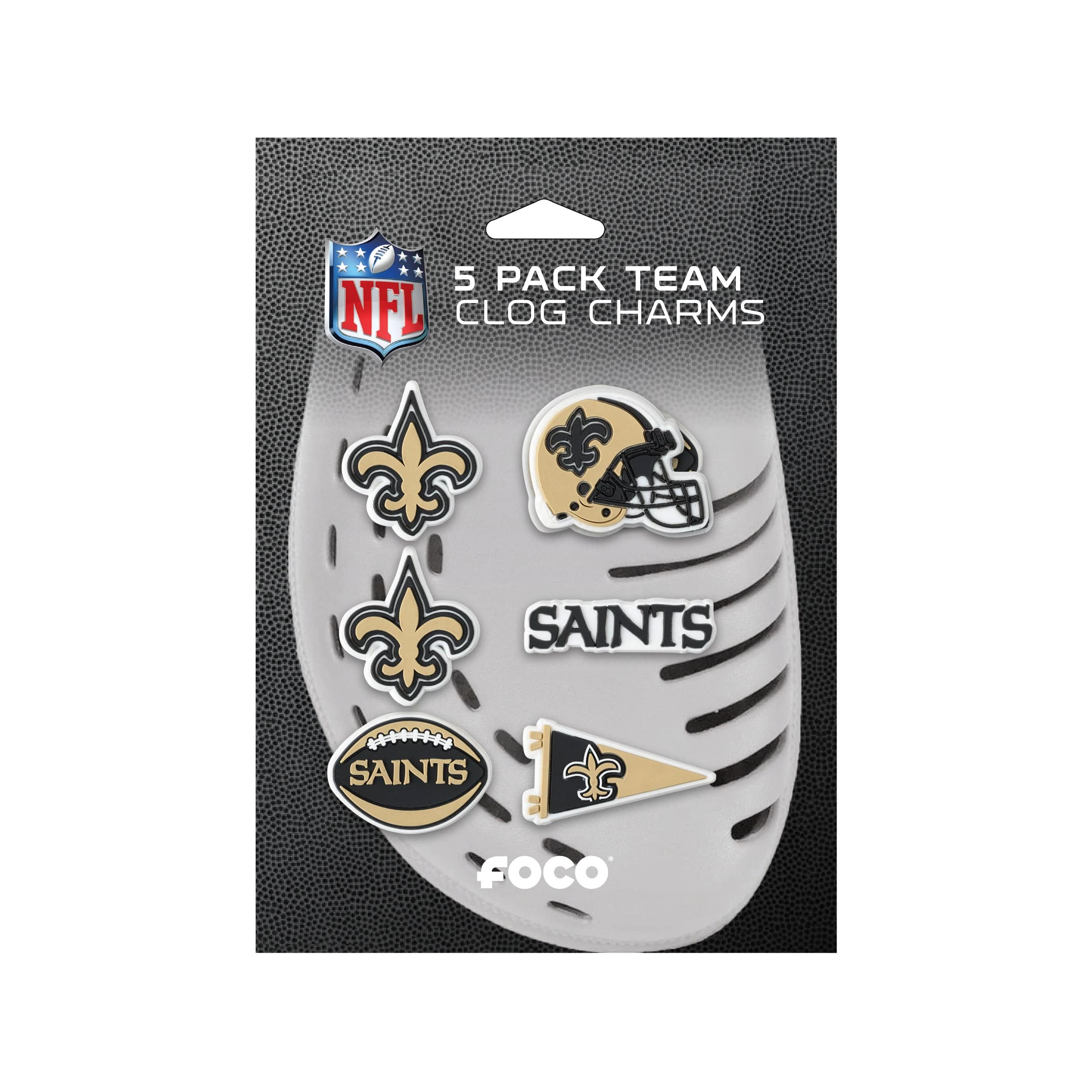 New Orleans Saints NFL 6 Pack Team Clog Charms - Image 4