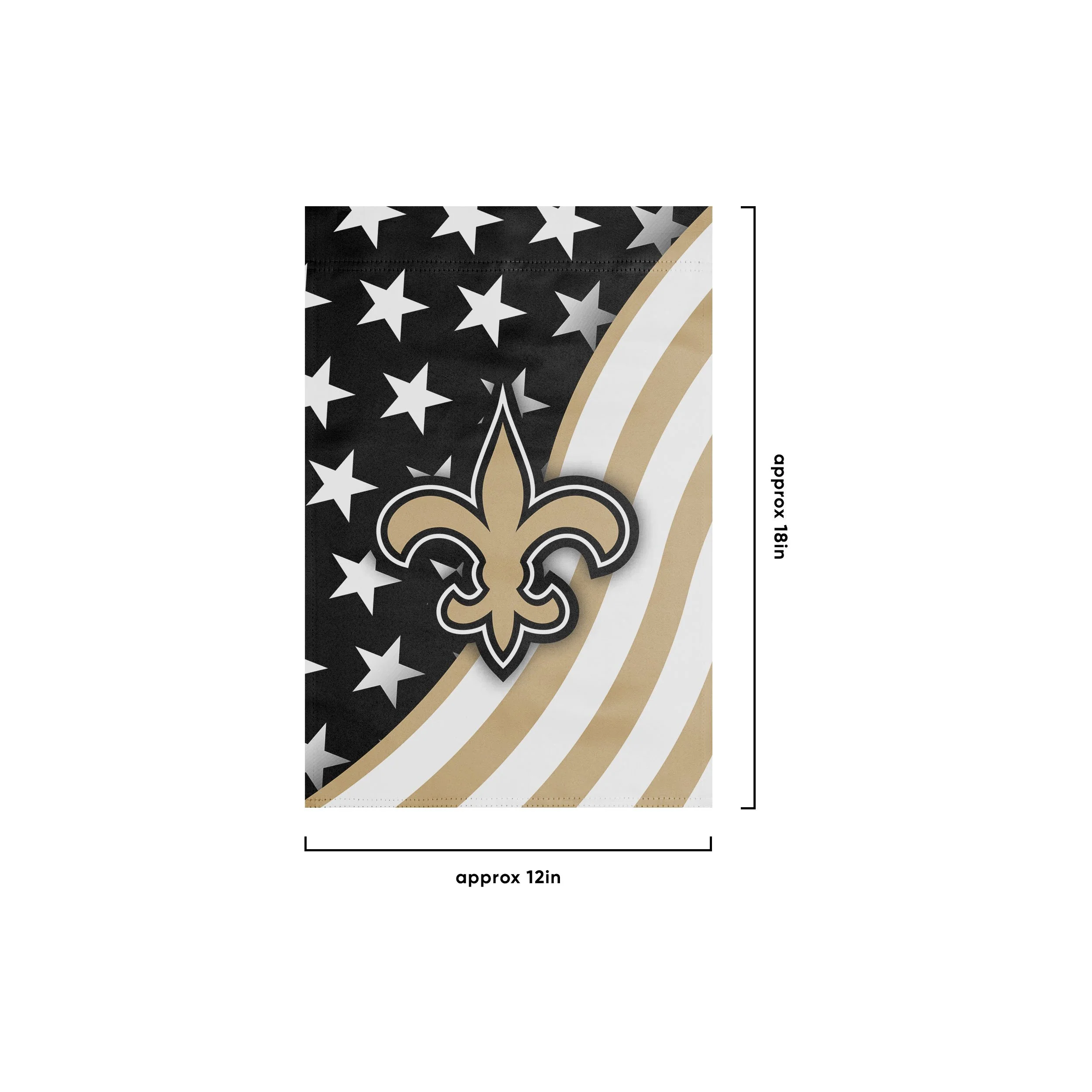 New Orleans Saints NFL Americana Garden Flag - Image 3