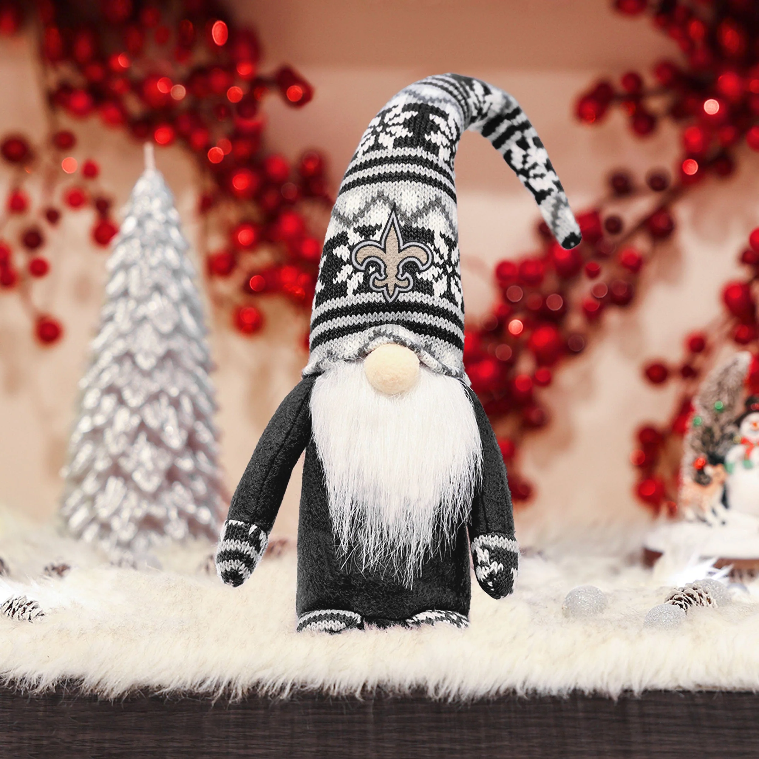 New Orleans Saints NFL Bent Hat Plush Gnome - Image 2