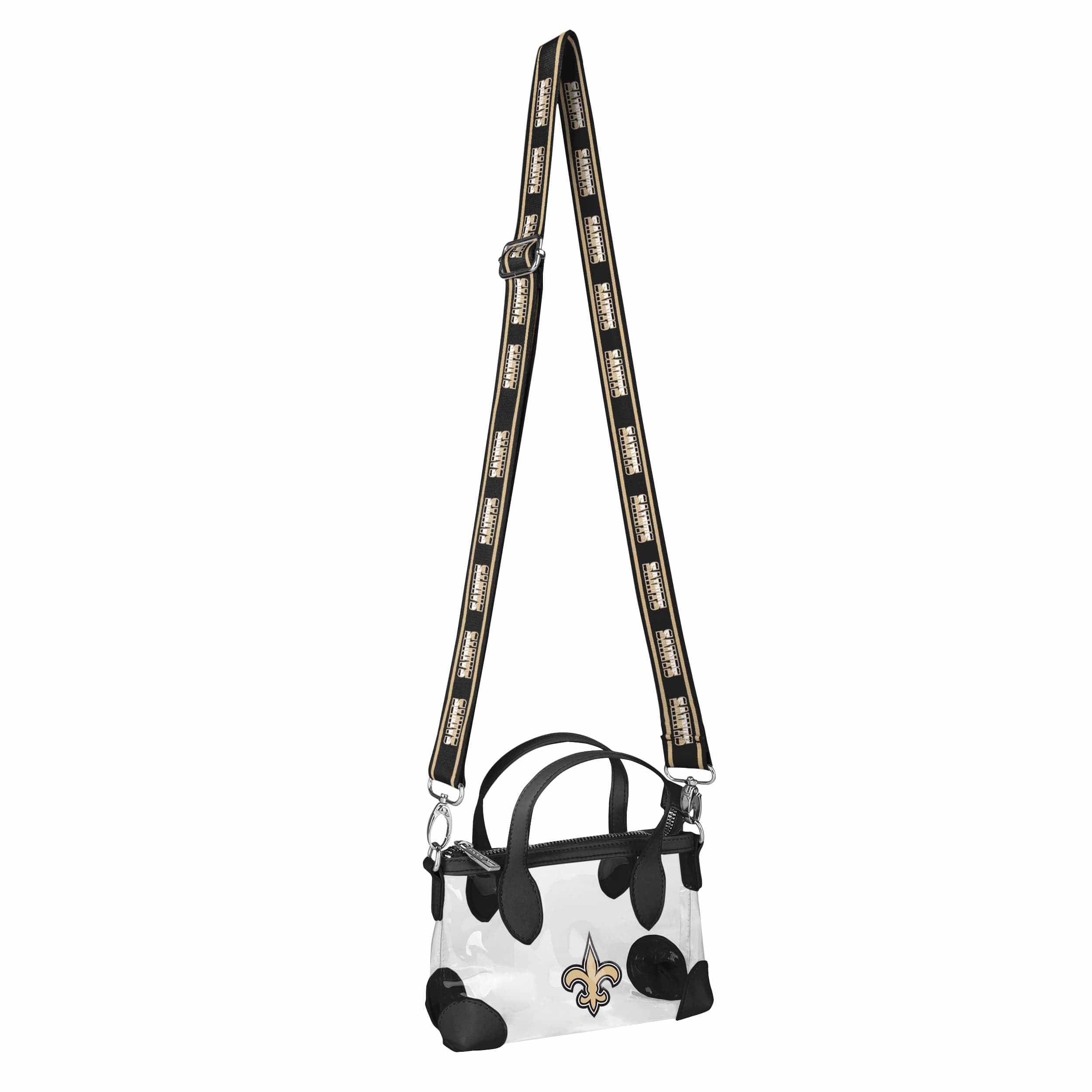 New Orleans Saints NFL Big Logo Clear Crossbody Mini Purse - Image 3