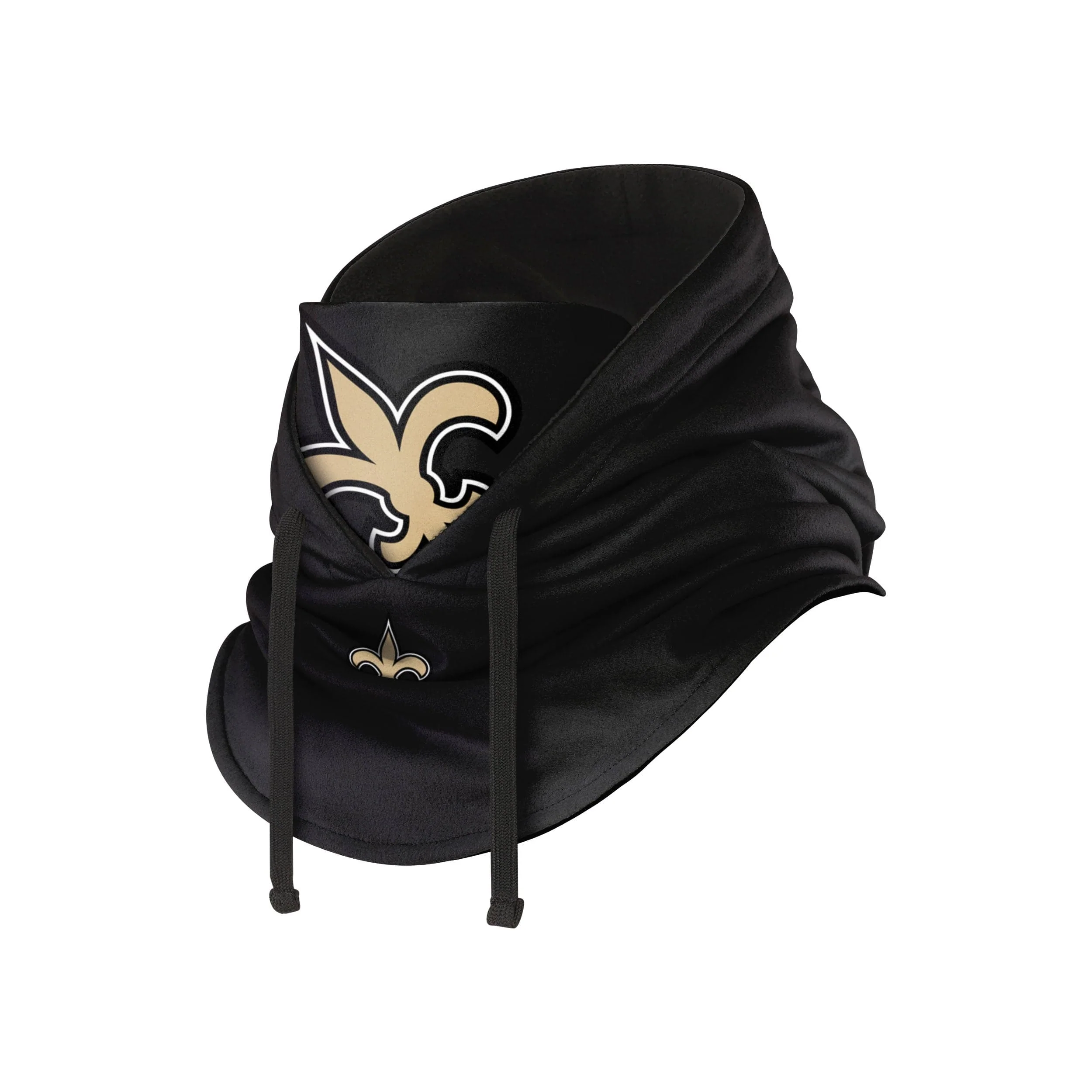 New Orleans Saints NFL Black Drawstring Hooded Gaiter - Image 2