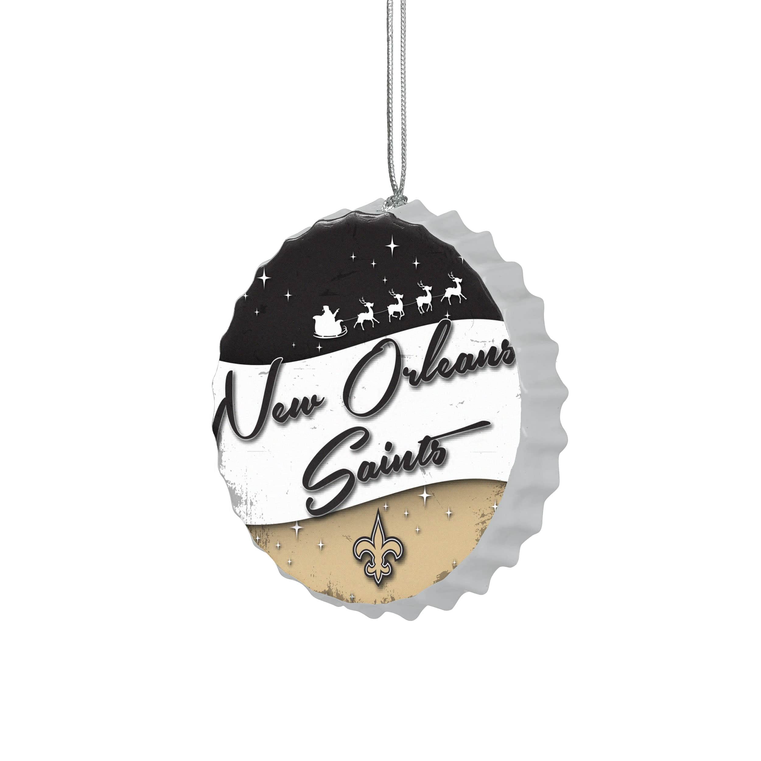 New Orleans Saints NFL Bottlecap Sign Ornament - Image 2