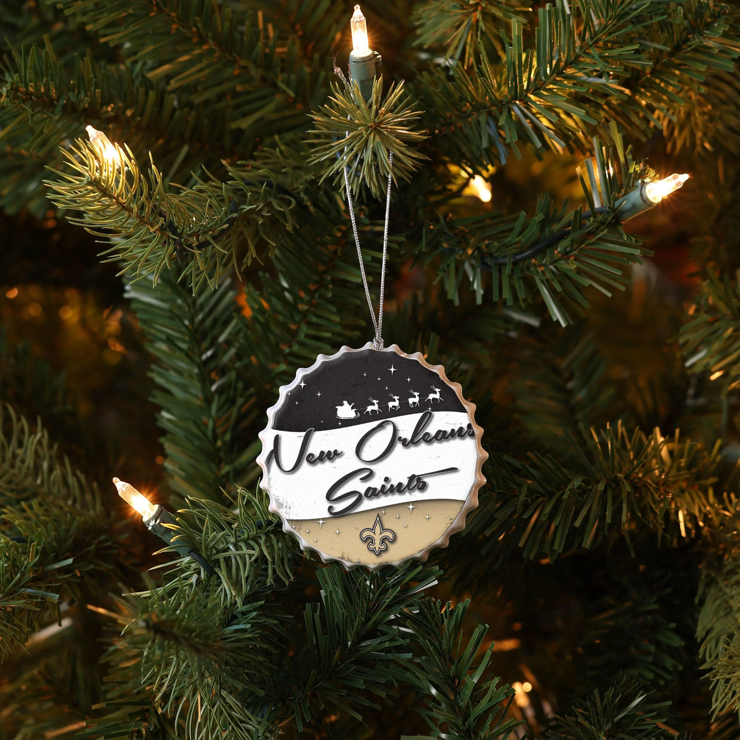 New Orleans Saints NFL Bottlecap Sign Ornament - Image 3
