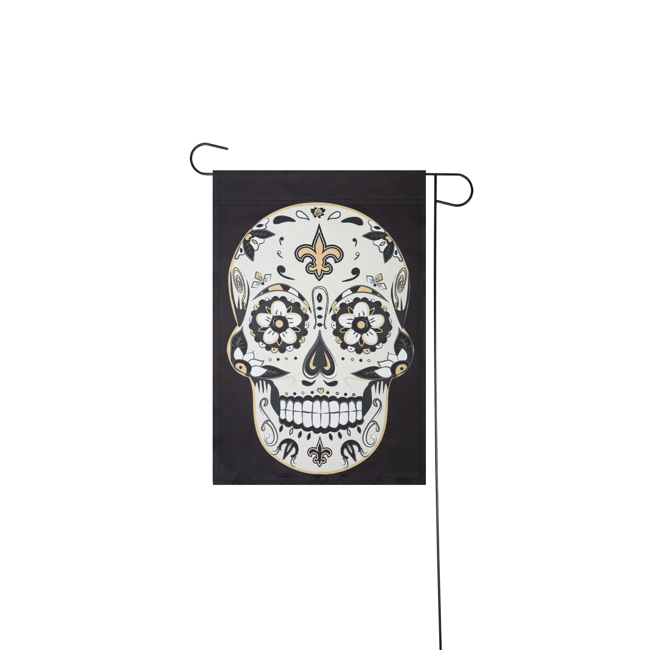New Orleans Saints NFL Day Of The Dead Garden Flag - Image 2