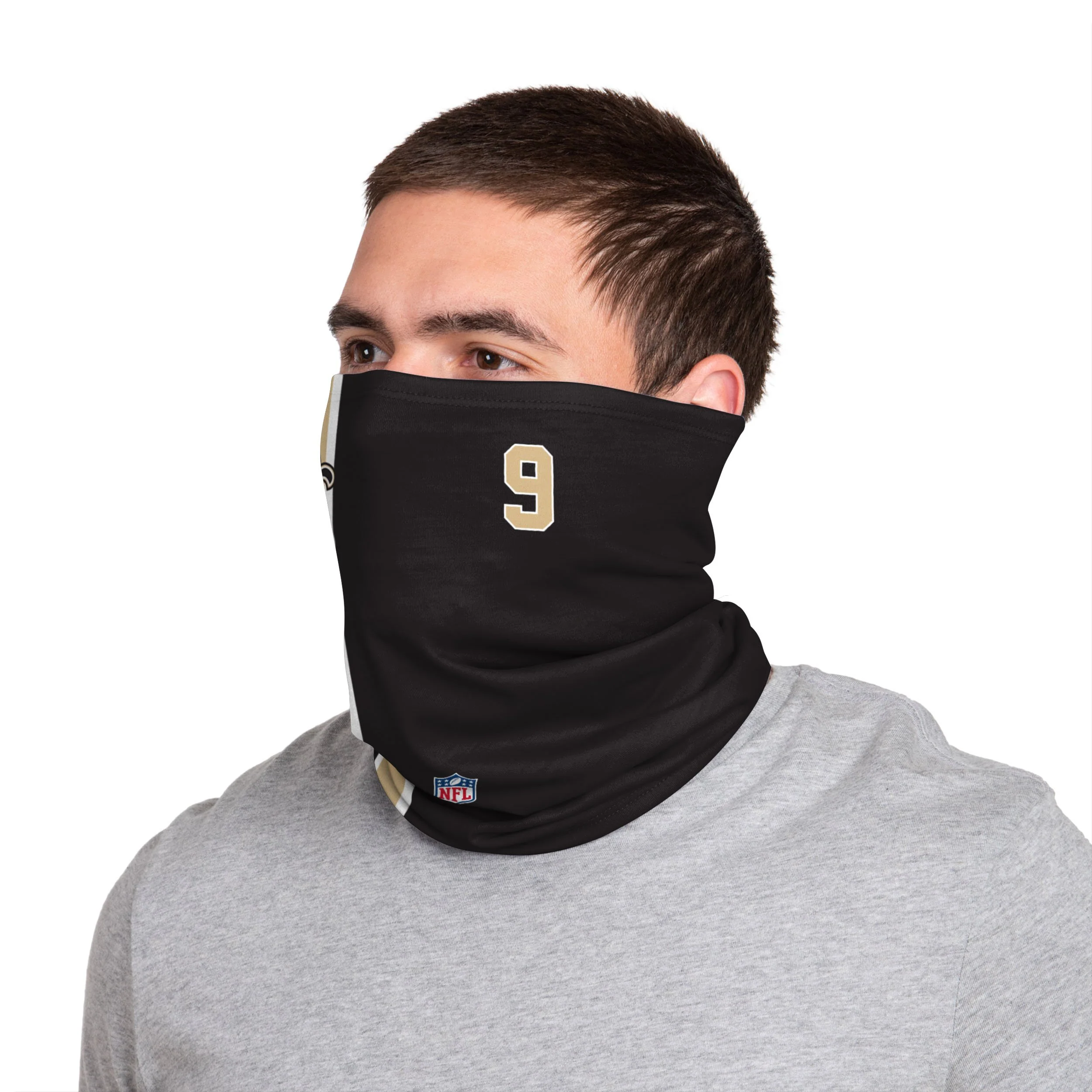 New Orleans Saints NFL Drew Brees On-Field Sideline Gaiter Scarf - Image 3