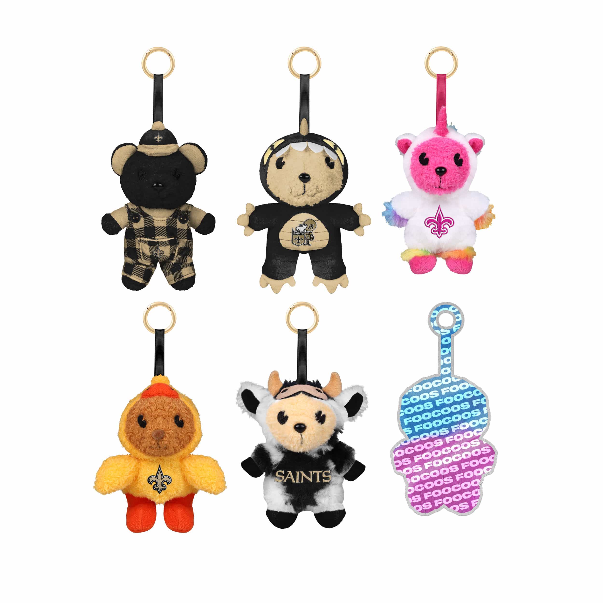 New Orleans Saints NFL FOOCOOS Plush Bag Charm Keychain Blind Box Series 1 (PREORDER - SHIPS LATE JUNE)
