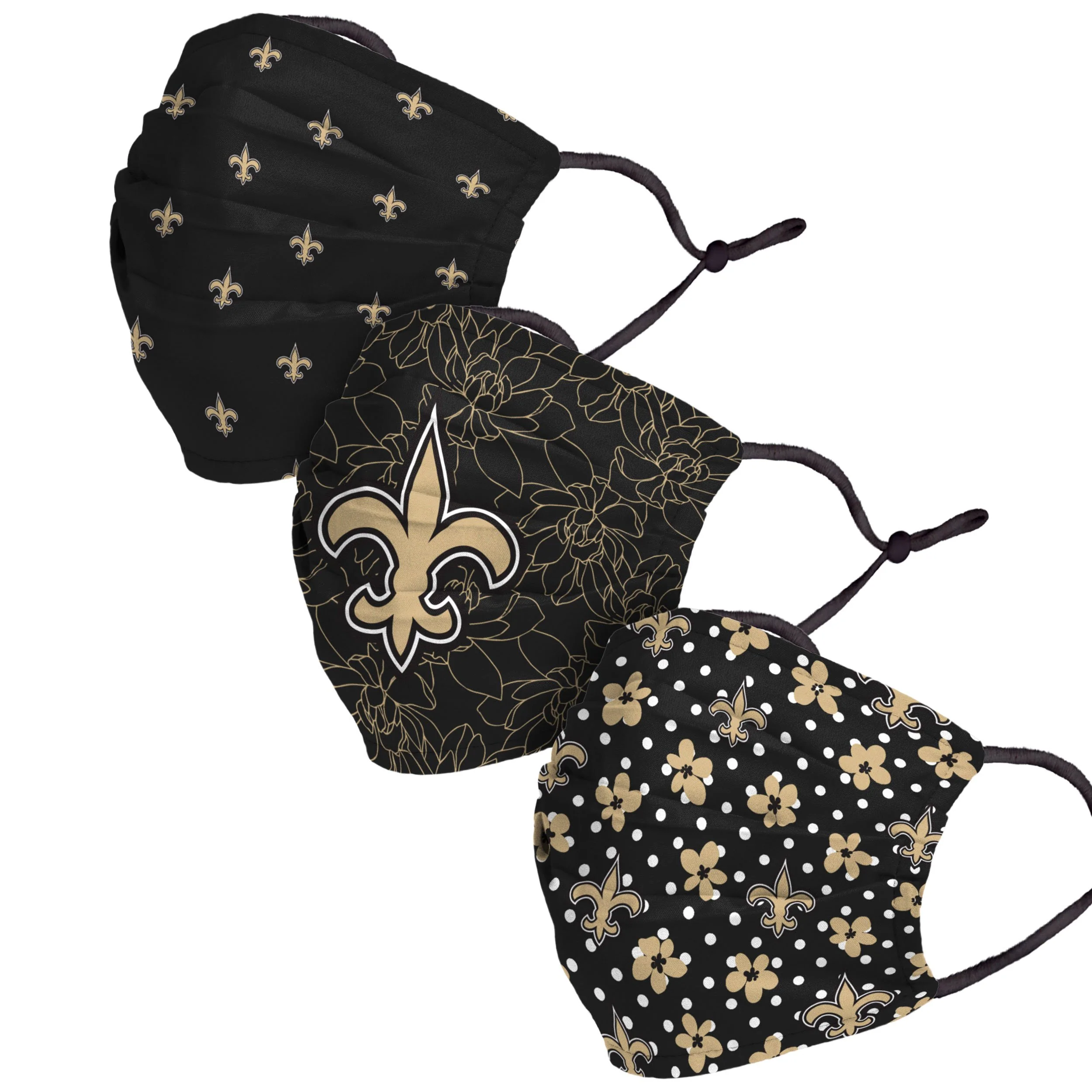 New Orleans Saints NFL Gameday Gardener 3 Pack Face Cover - Image 2