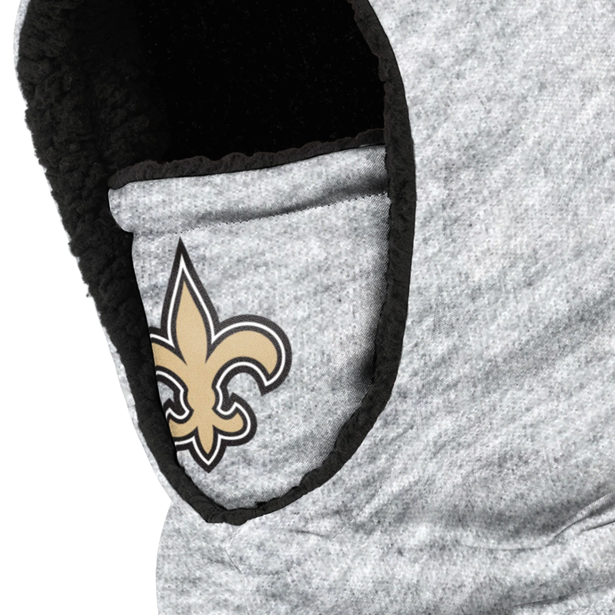 New Orleans Saints NFL Heather Grey Big Logo Hooded Gaiter - Image 3