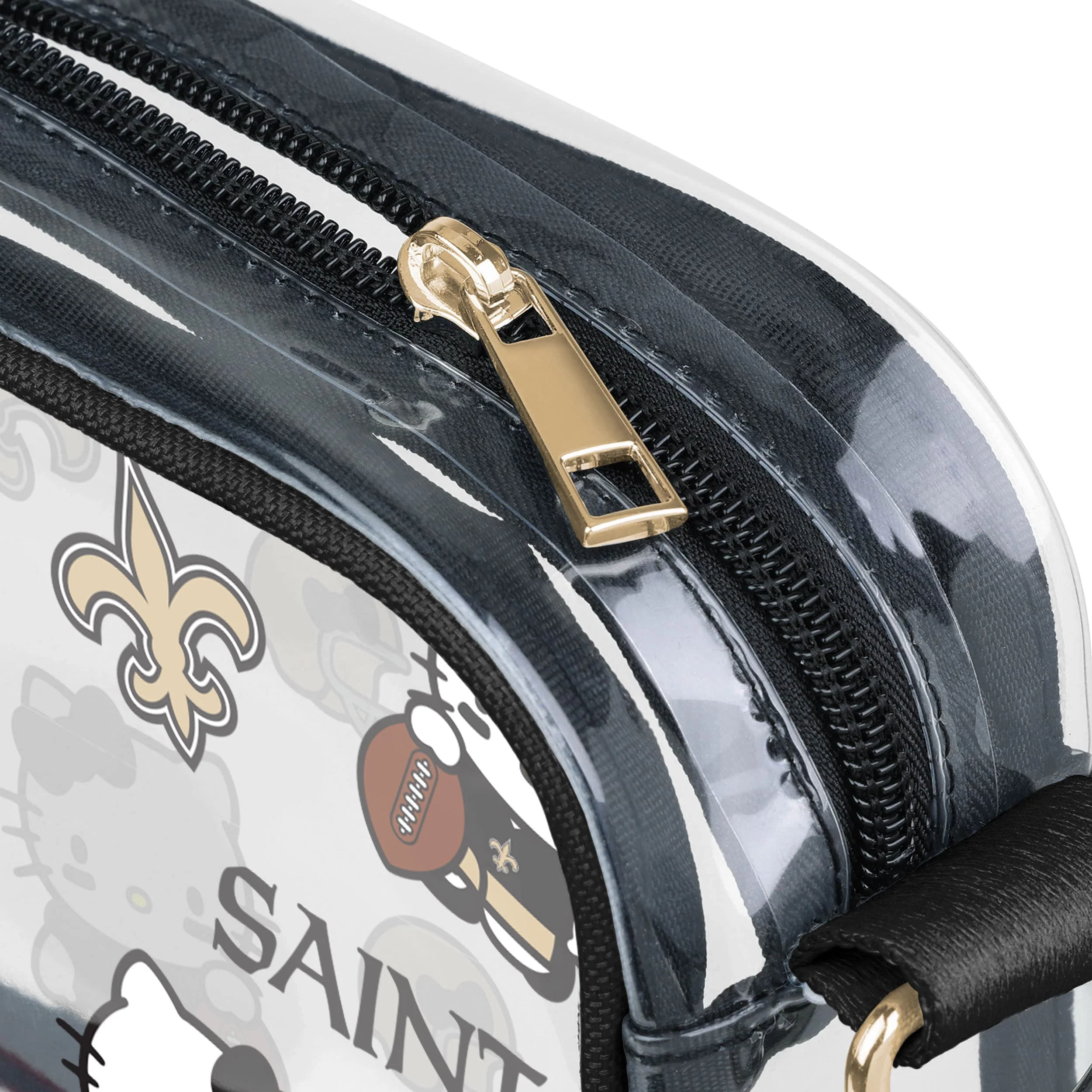New Orleans Saints NFL Hello Kitty® Clear Crossbody Bag - (PREORDER - SHIPS MID JUNE) - Image 4