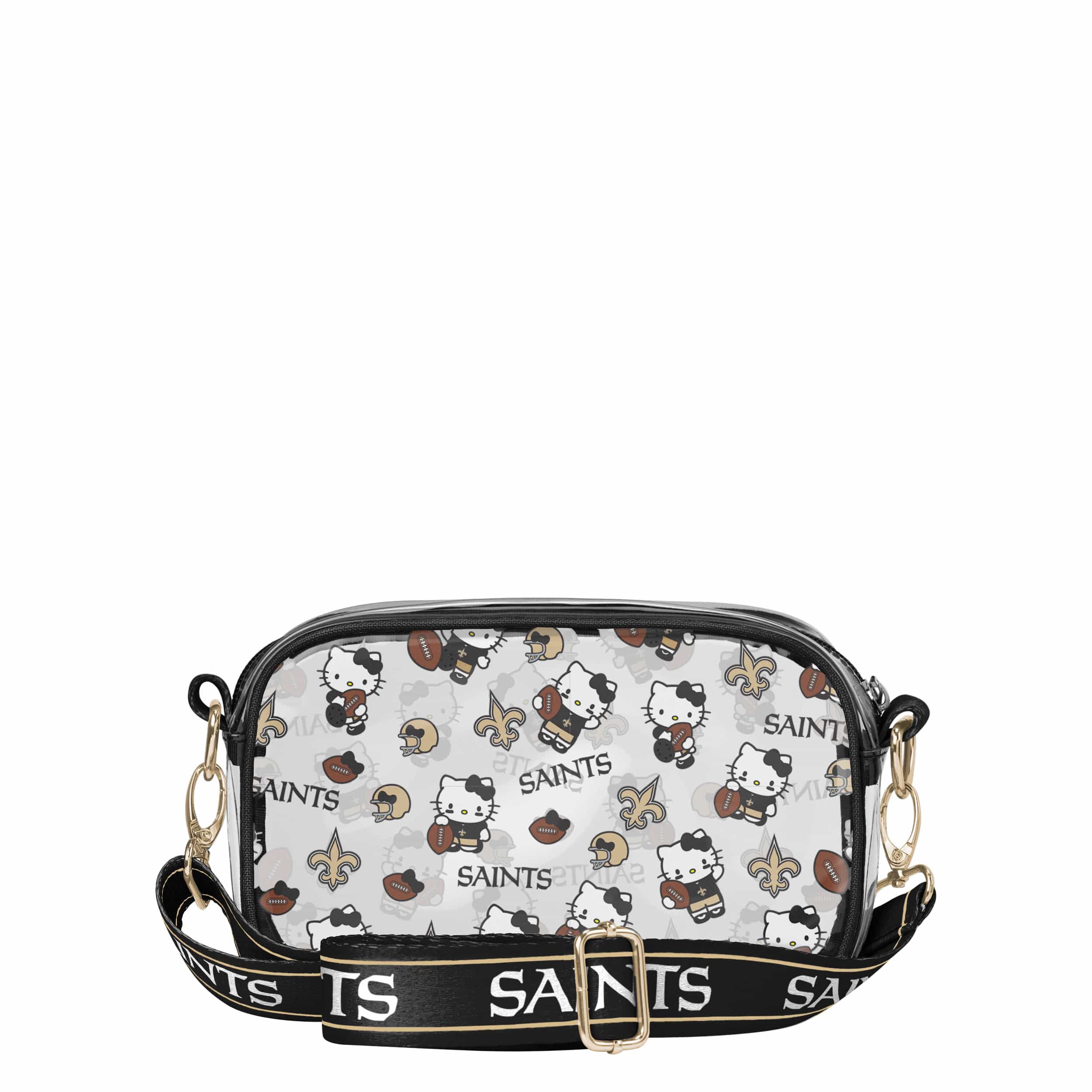 New Orleans Saints NFL Hello Kitty® Clear Crossbody Bag - (PREORDER - SHIPS MID JUNE) - Image 5