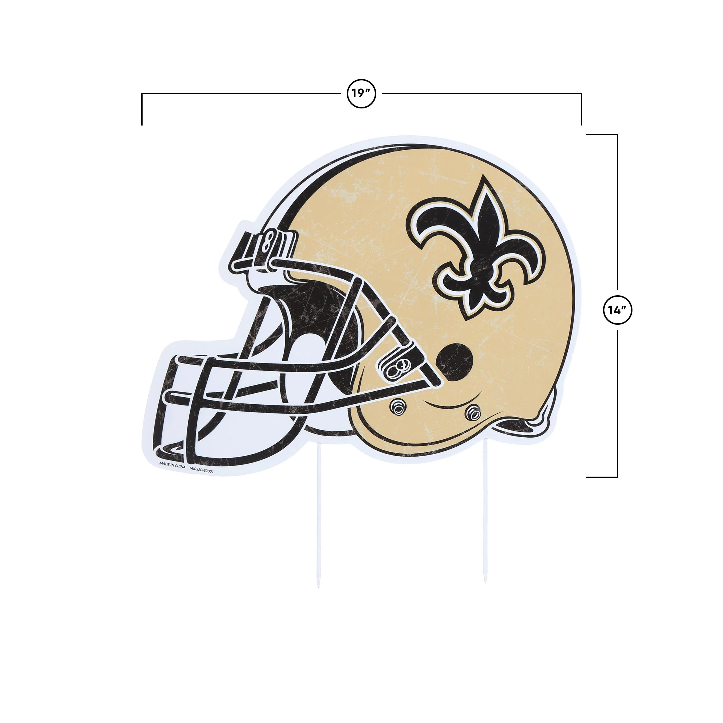 New Orleans Saints NFL Home Field Stake Helmet Sign - Image 3