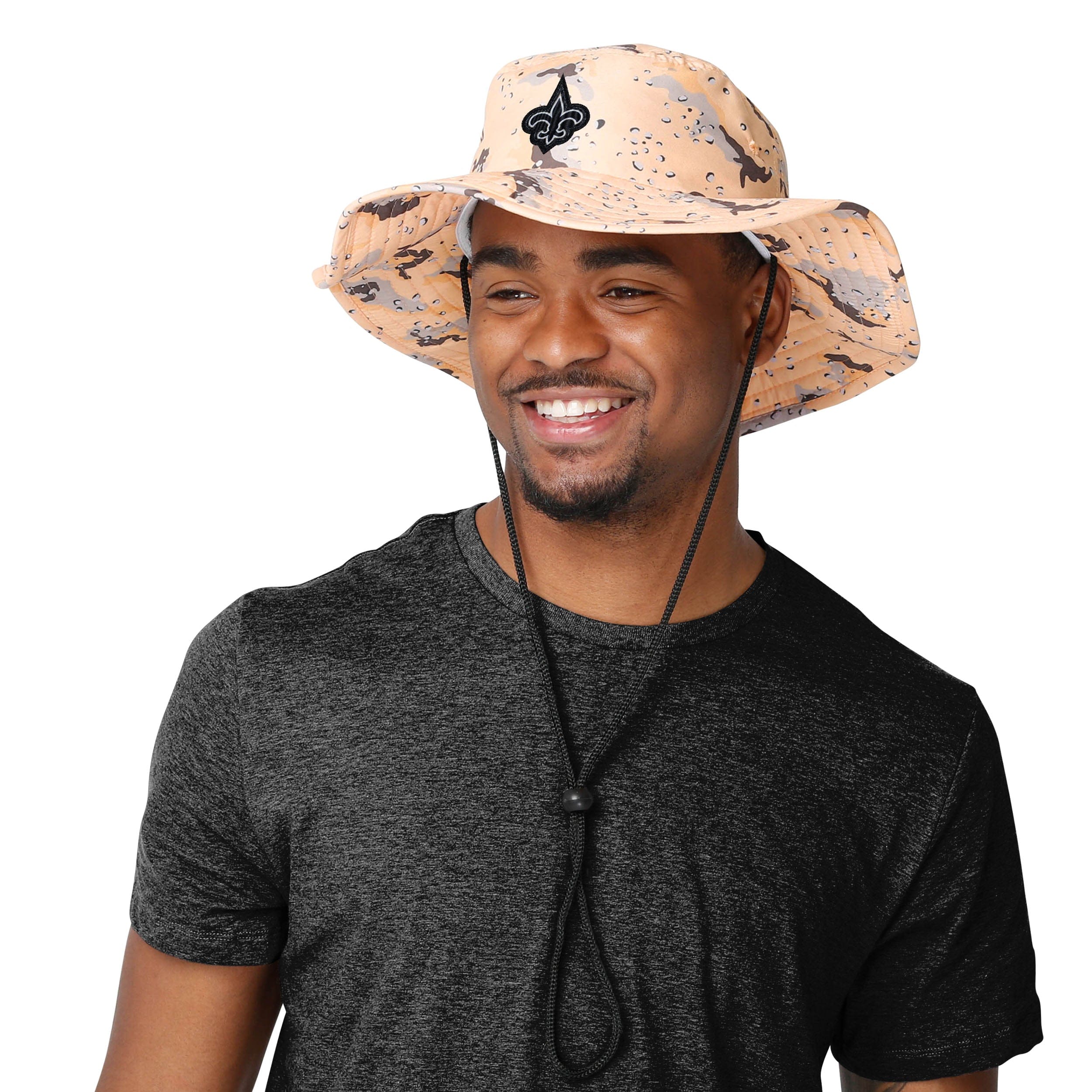 New Orleans Saints NFL Light Desert Camo Boonie Hat - Image 2