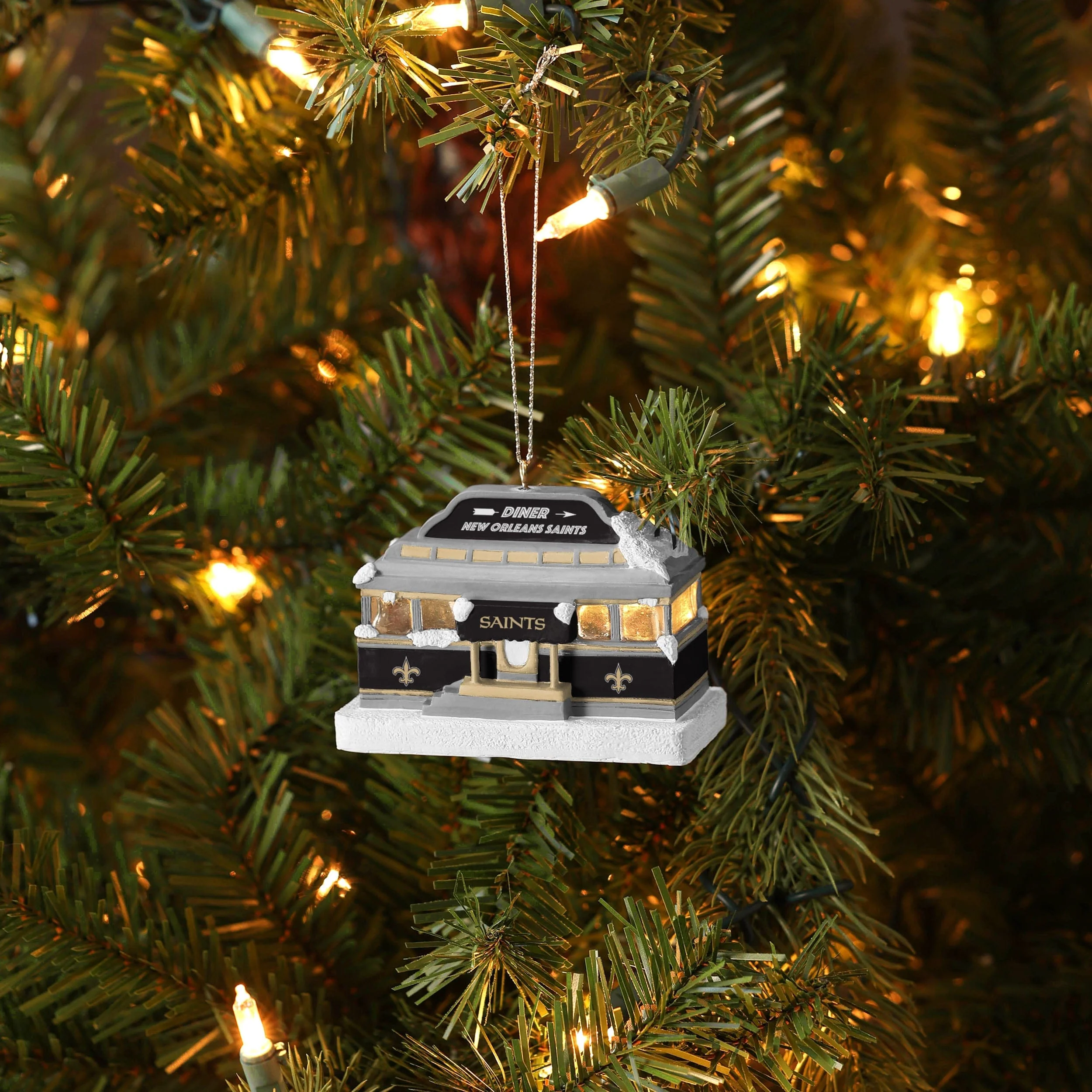 New Orleans Saints NFL Light Up Diner Ornament - Image 3