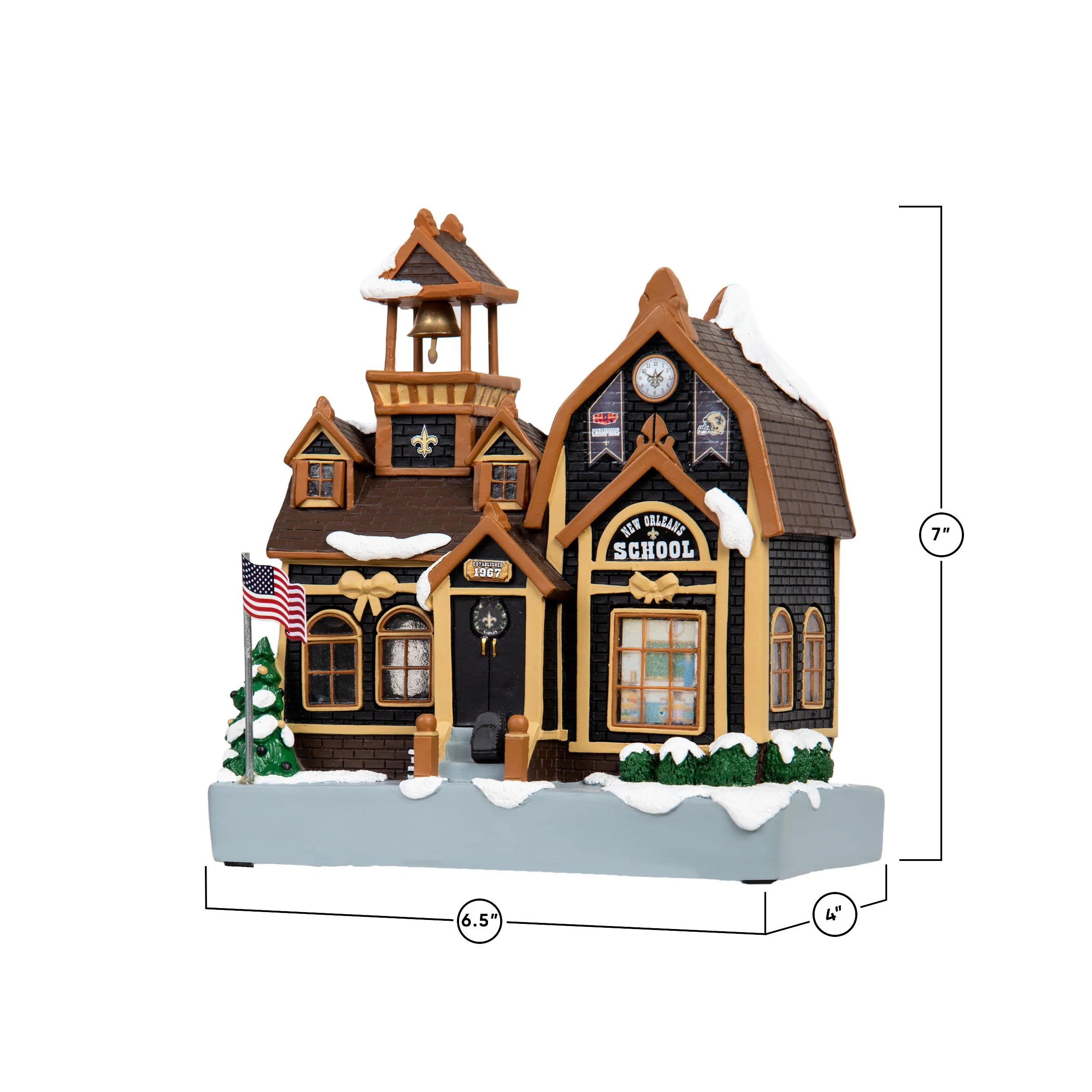 New Orleans Saints NFL Light Up Team Schoolhouse - Image 5