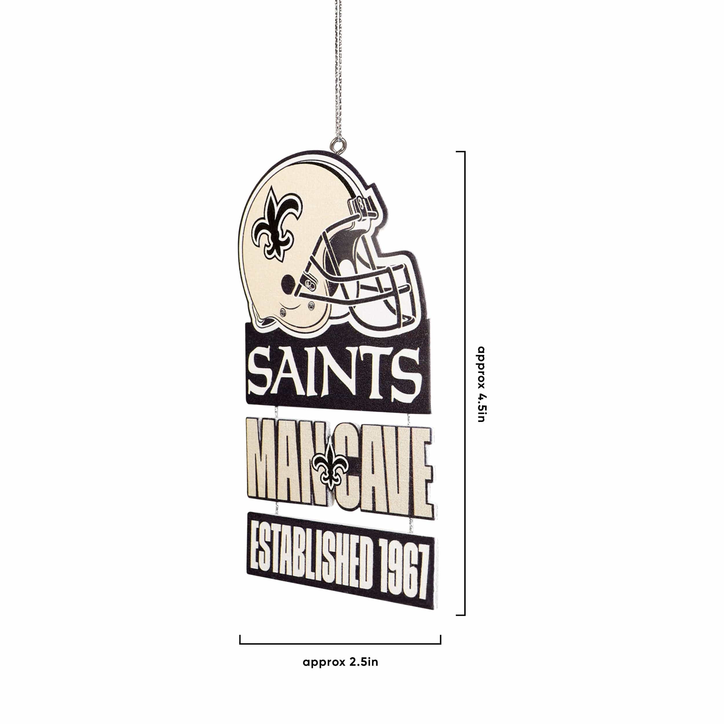 New Orleans Saints NFL Mancave Sign Ornament - Image 2