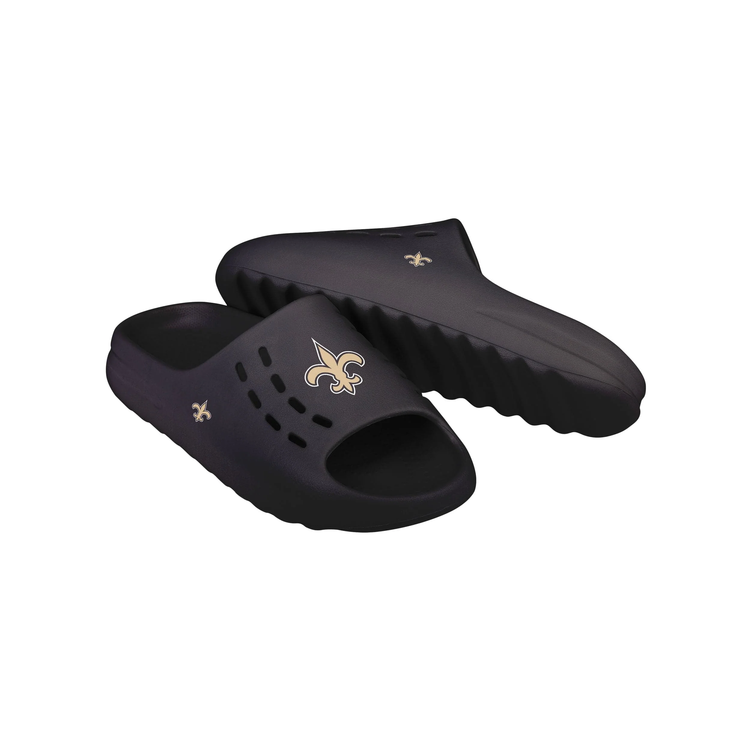 New Orleans Saints NFL Mens Big Logo Chunky Slide - Image 4