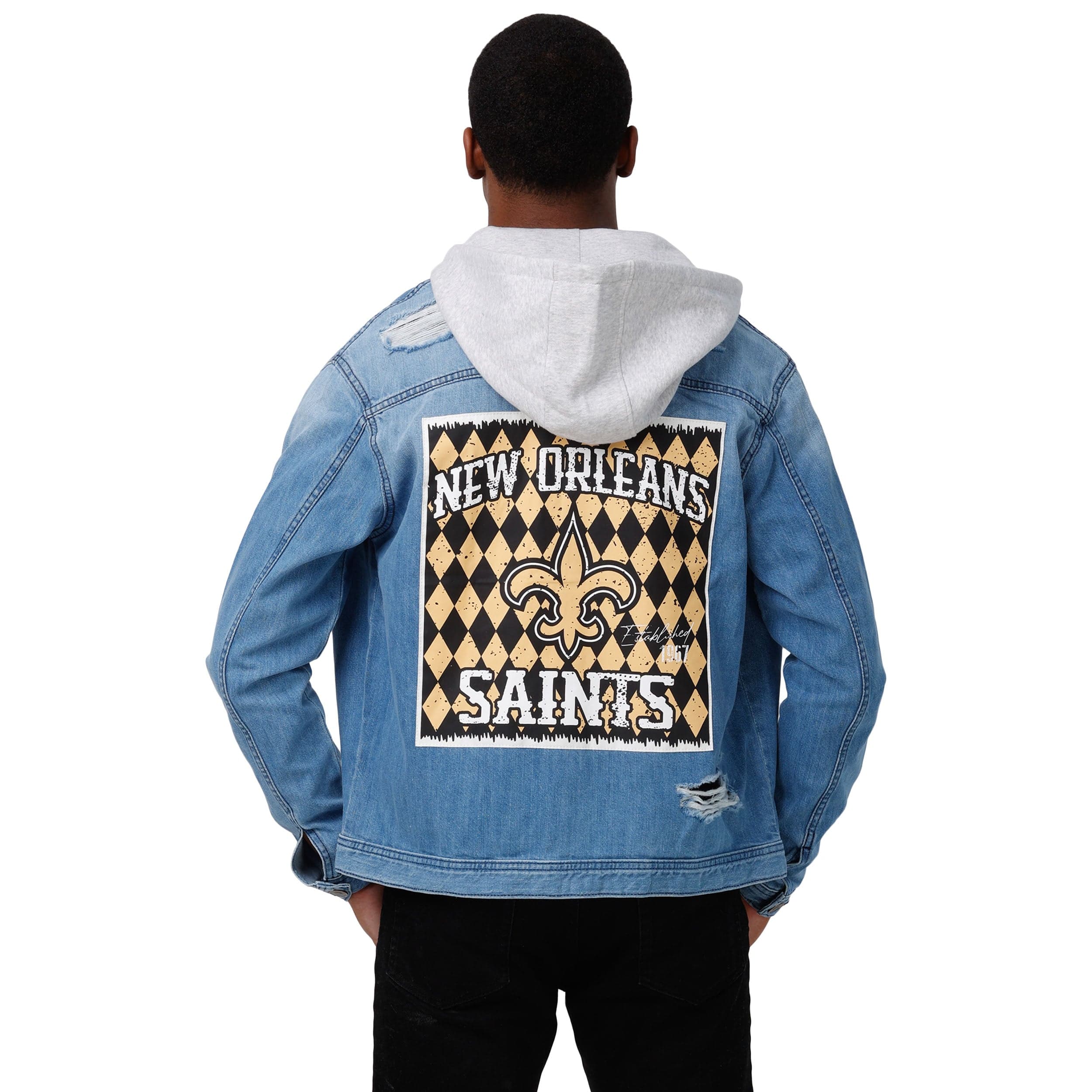 New Orleans Saints NFL Mens Denim Days Jacket - Image 2