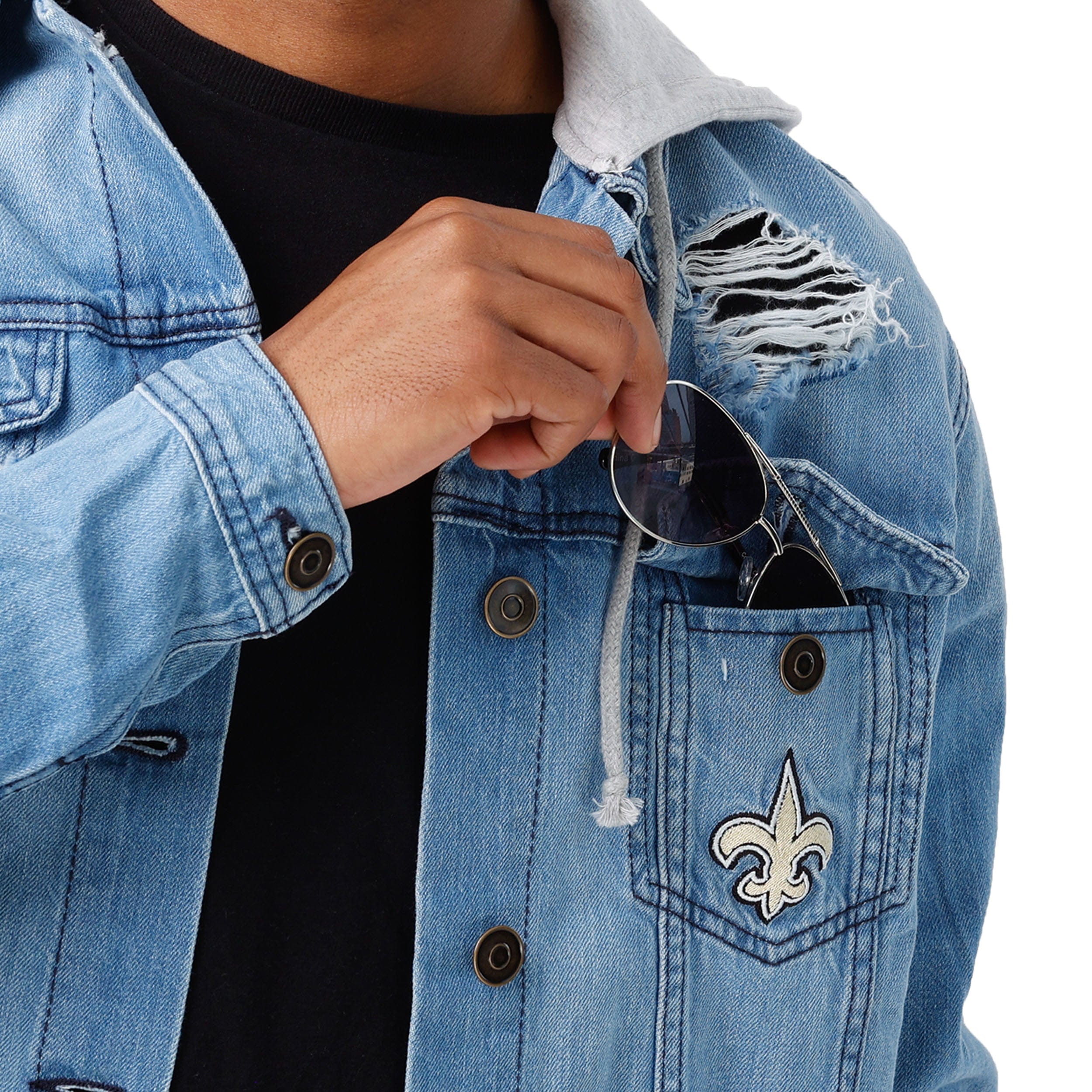 New Orleans Saints NFL Mens Denim Days Jacket - Image 3