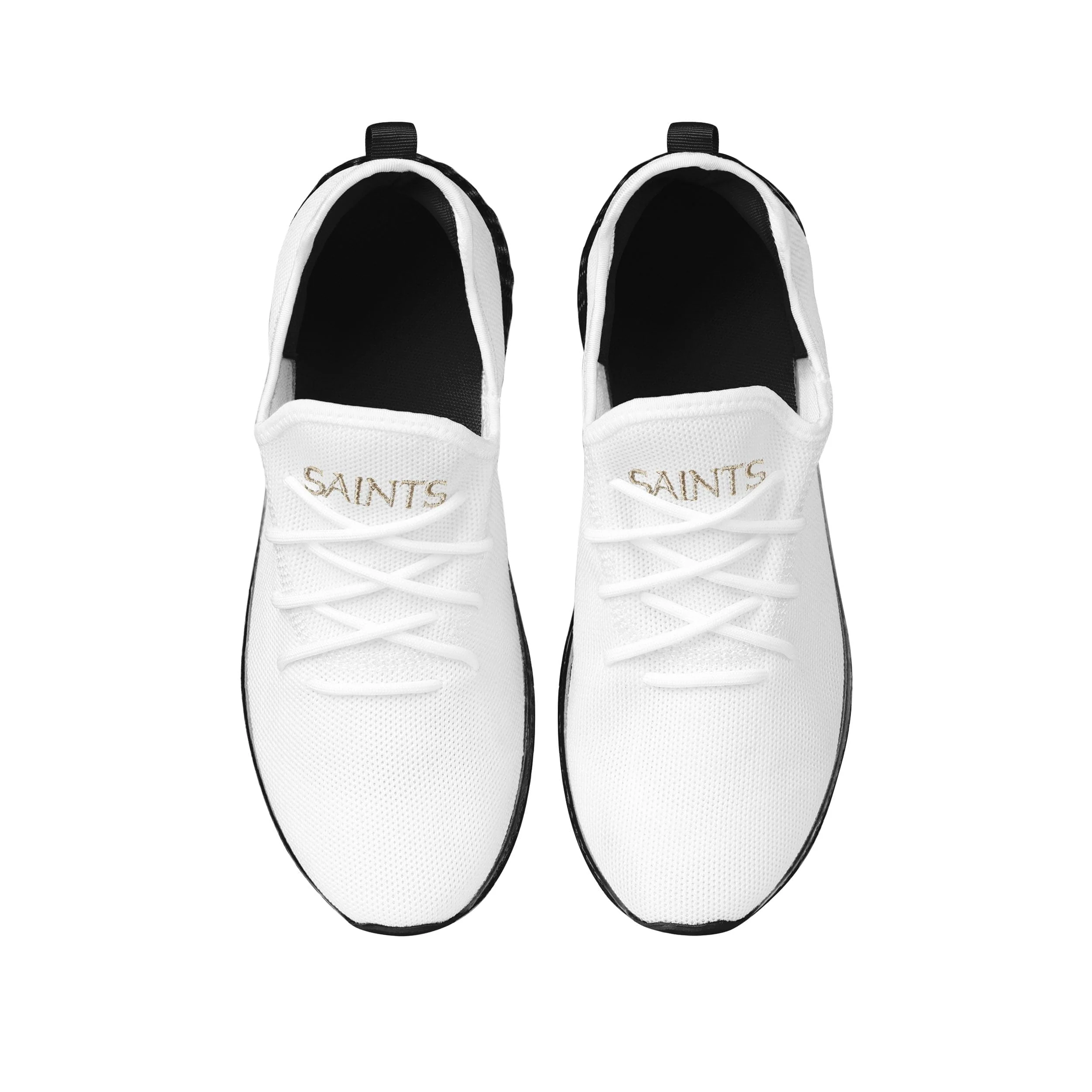 New Orleans Saints NFL Mens Gradient Midsole White Sneakers - Image 4