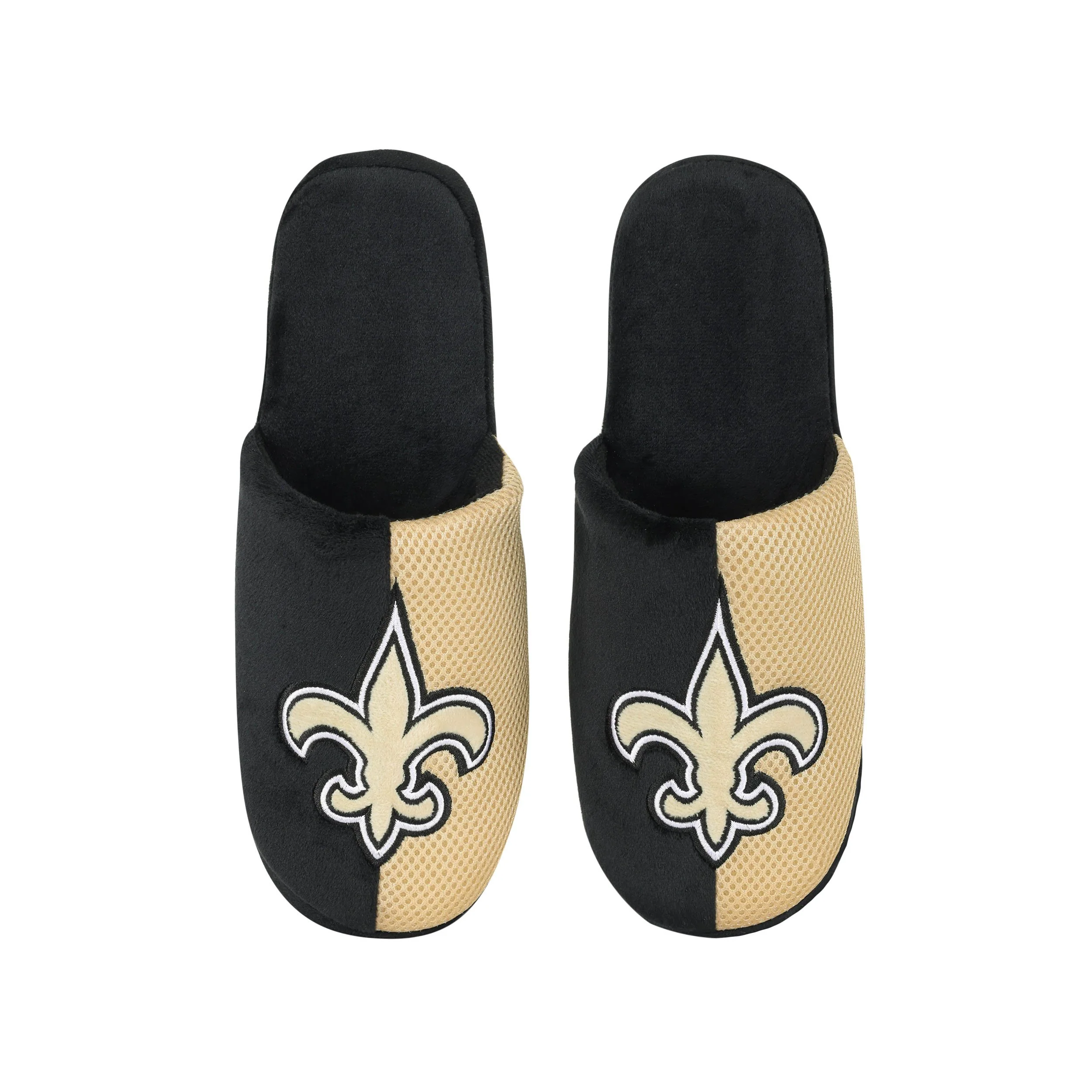 New Orleans Saints NFL Mens Logo Staycation Slippers - Image 4