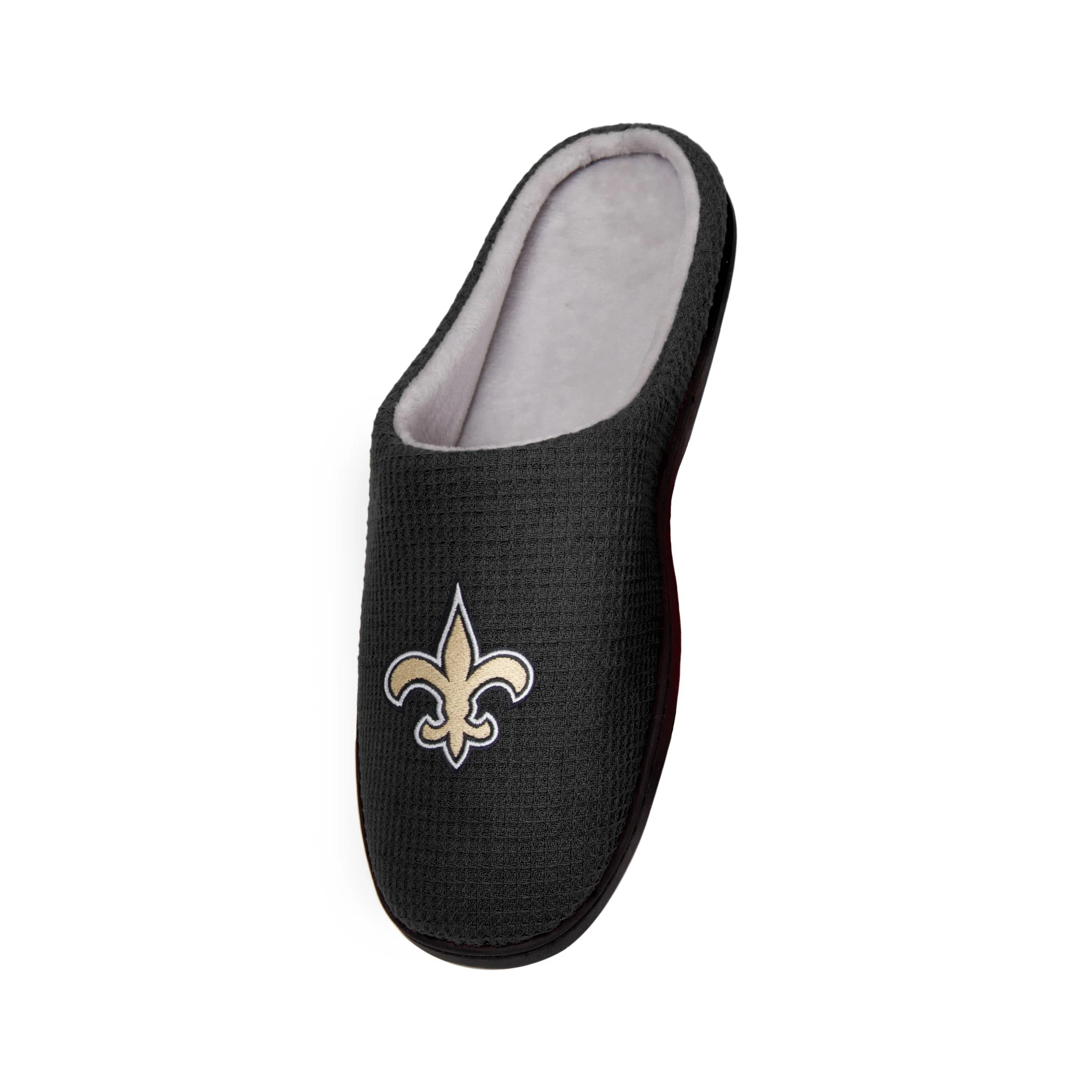 New Orleans Saints NFL Mens Memory Foam Slide Slippers - Image 3