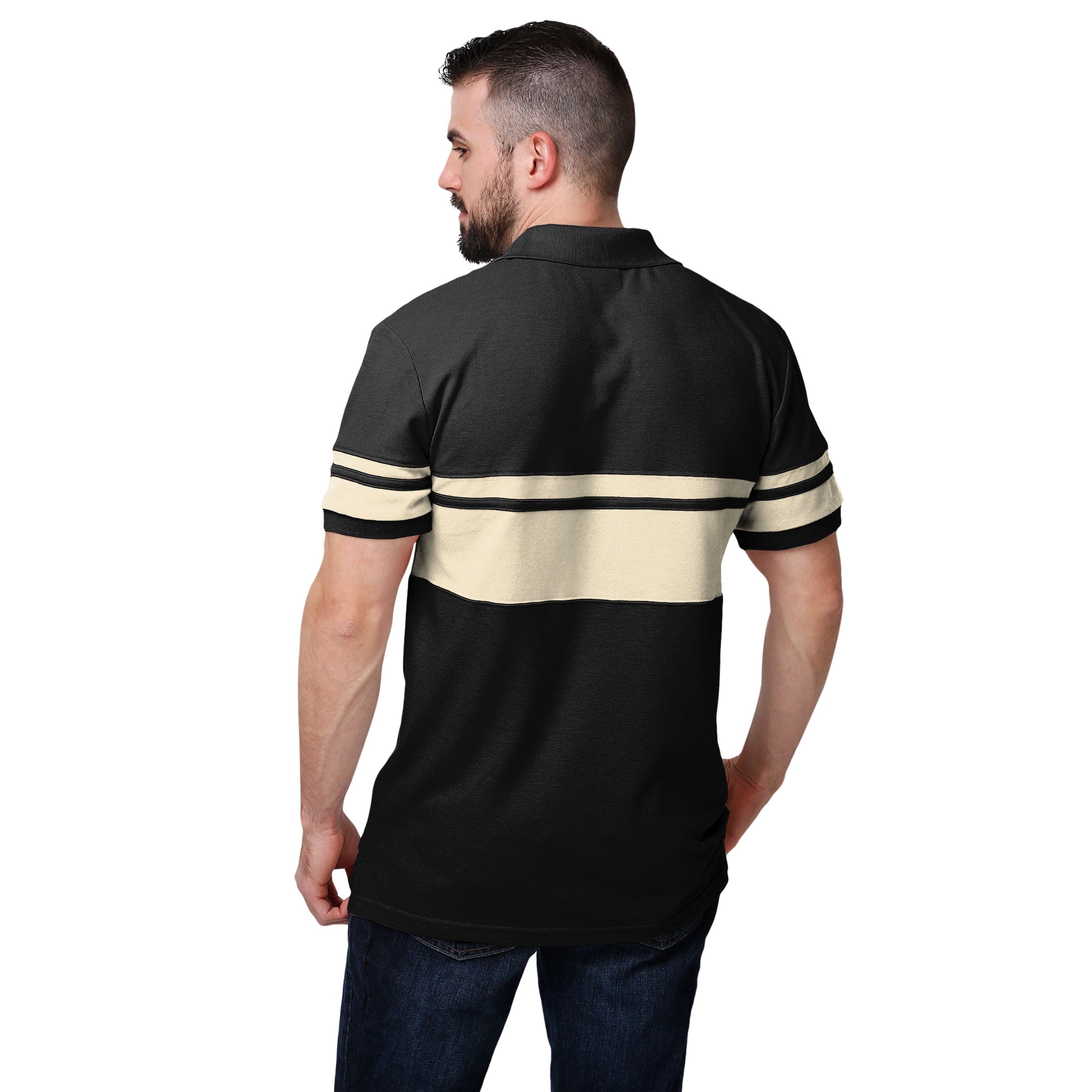 New Orleans Saints NFL Mens Original Rugby Stripe Polo - Image 2