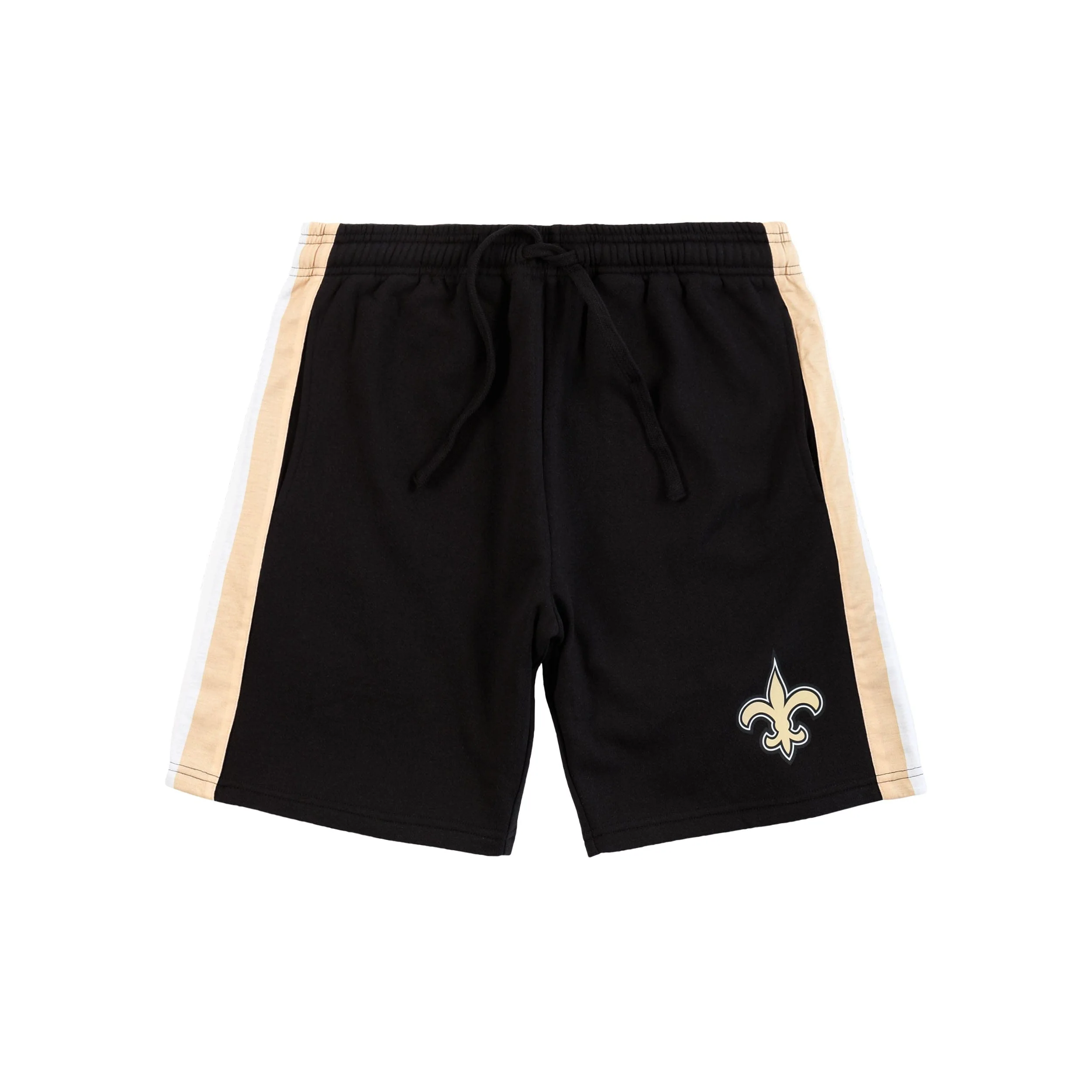 New Orleans Saints NFL Mens Side Stripe Fleece Shorts - Image 3